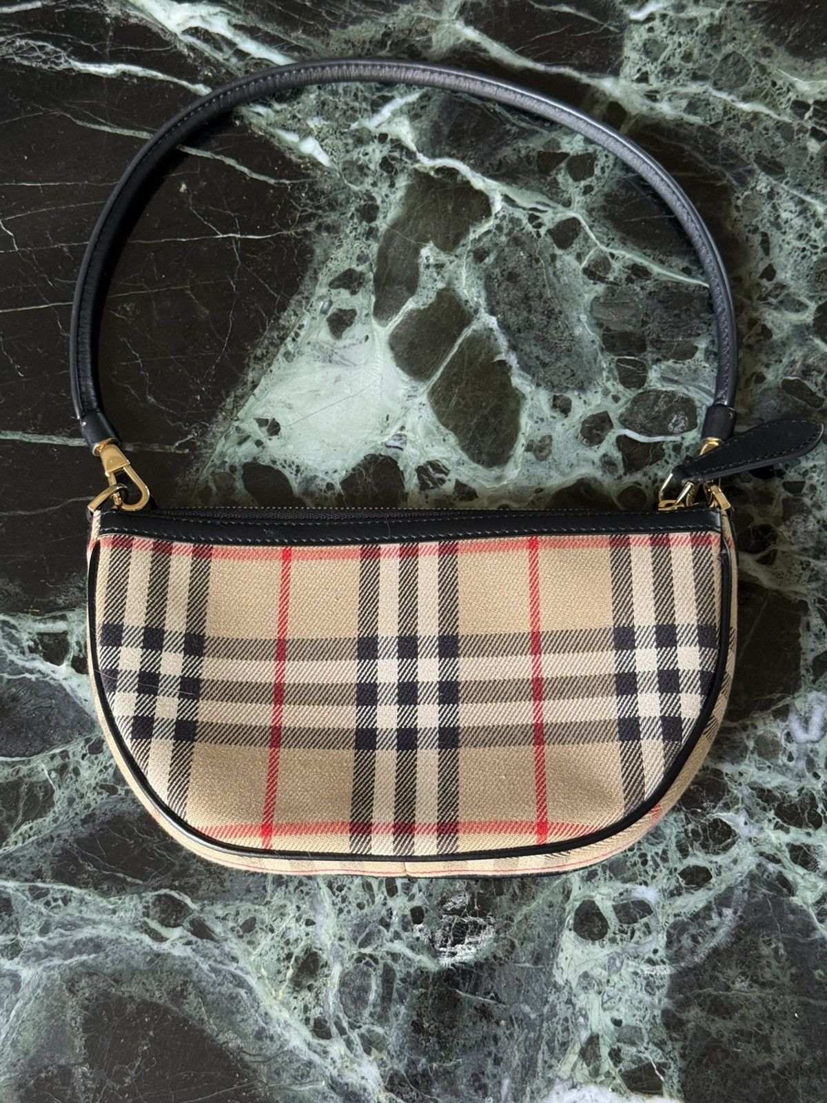 Burberry Vintage Burberry Calfskin Olympia Slim Pouch Archive Beige Size ONE SIZE - 2 Thumbnail