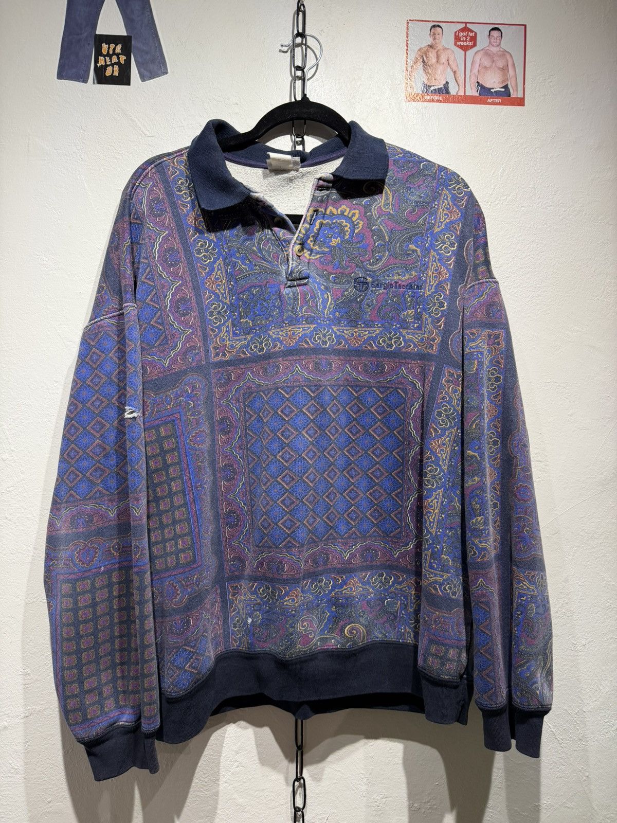 Sergio Tacchini Vintage Sergio Tacchini Bandana Longsleeve shirt Size US XL / EU 56 / 4 - 1 Thumbnail