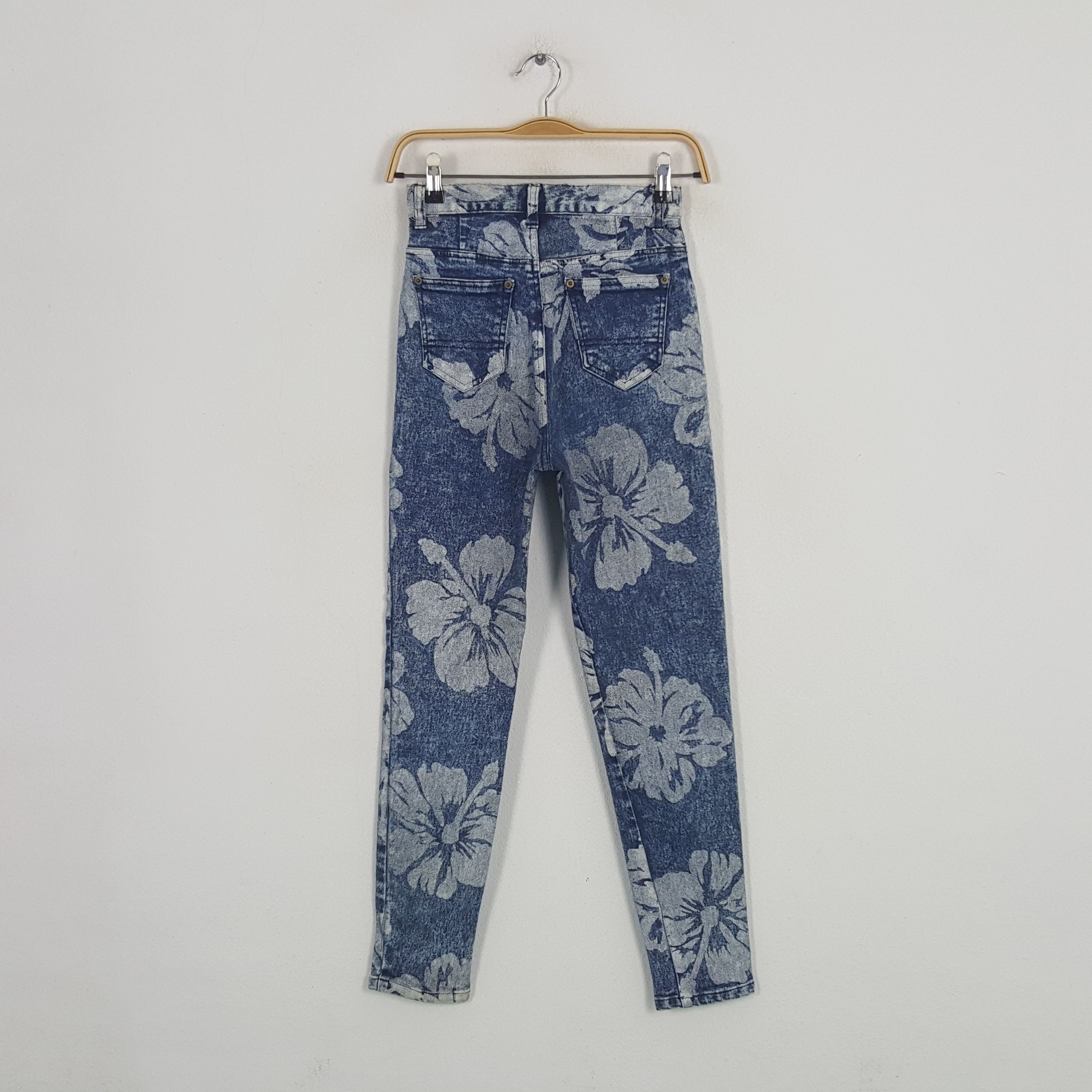 Vintage Vintage RYU Sports American Flower Design Skinny Denim Jeans Size US 26 / EU 42 - 4 Thumbnail