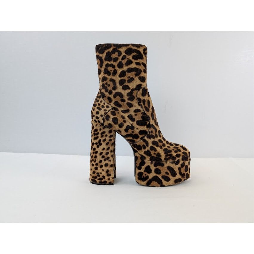 Saint Laurent Paris o1rshd1 Billy Pony Boots in Brown Leopard Size US 10 / IT 40 - 4 Thumbnail