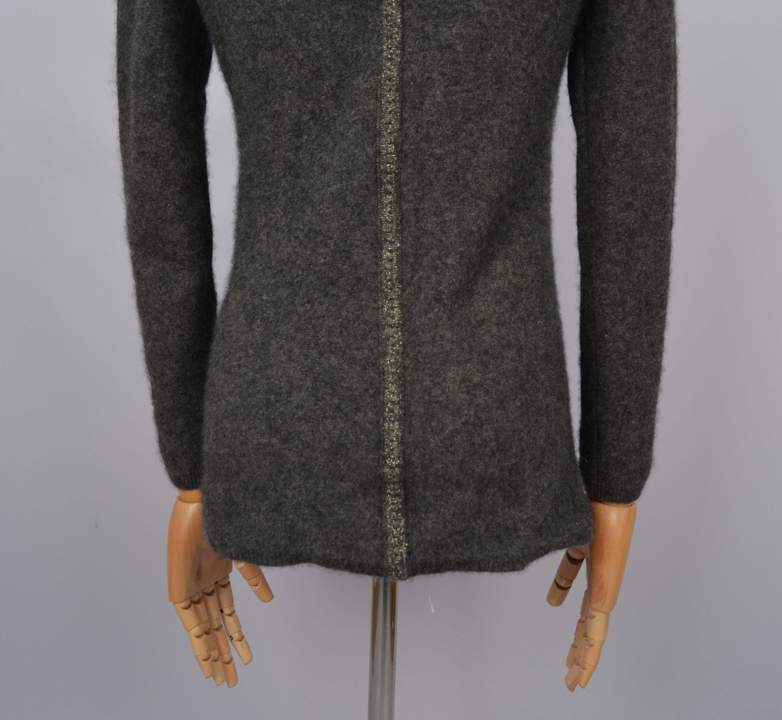 Sandro Beautiful Sandro Grey 100% Cashmere Knit Jumper Sweater Size S / US 4 / IT 40 - 9 Thumbnail