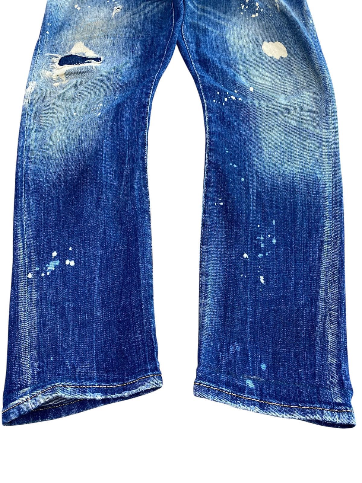 Dsquared2 Dsquared2 Distressed Paint-Splatter Style Twist Leg Jeans Size US 30 / EU 46 - 5 Thumbnail
