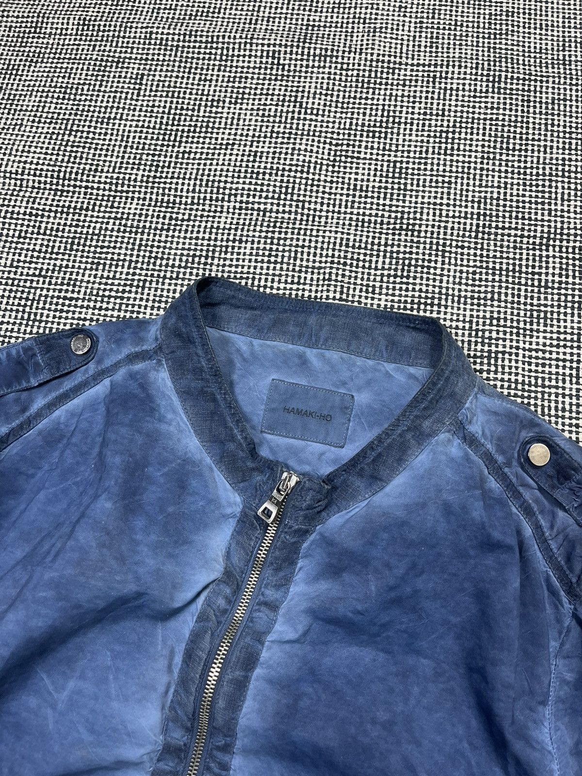 HAMAKI-HO × Japanese Brand hamaki-ho blue dyed biker bomber jacket Japanese style Size US L / EU 52-54 / 3 - 4 Thumbnail