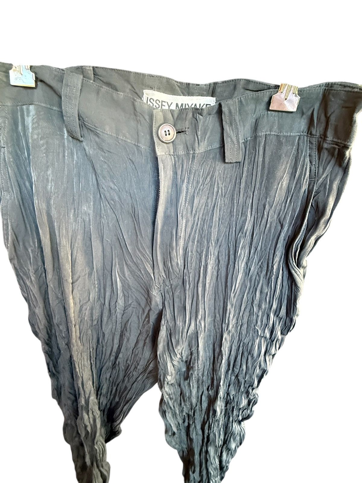 Issey Miyake Vintage 90’s Issey Miyake black crinkle trousers Size Small Size 29" - 5 Thumbnail