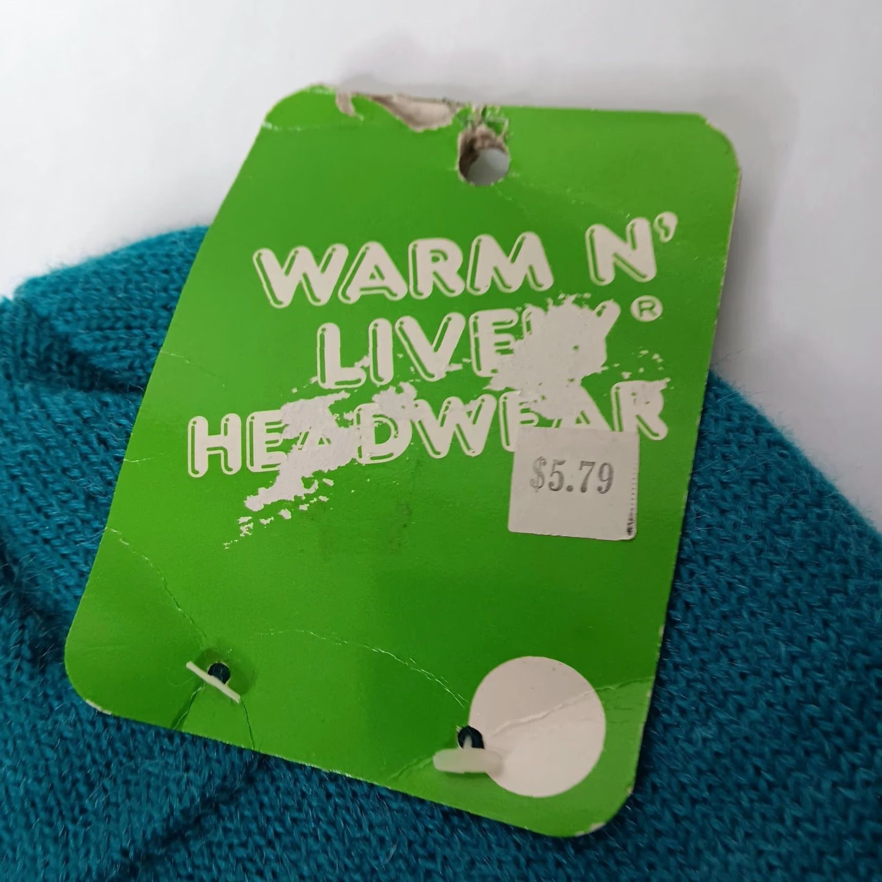 Vintage VINTAGE Warm N' Lively Beanie Knit Hat One Size Blue Acrylic Nylon Casual Womens Size ONE SIZE - 5 Thumbnail