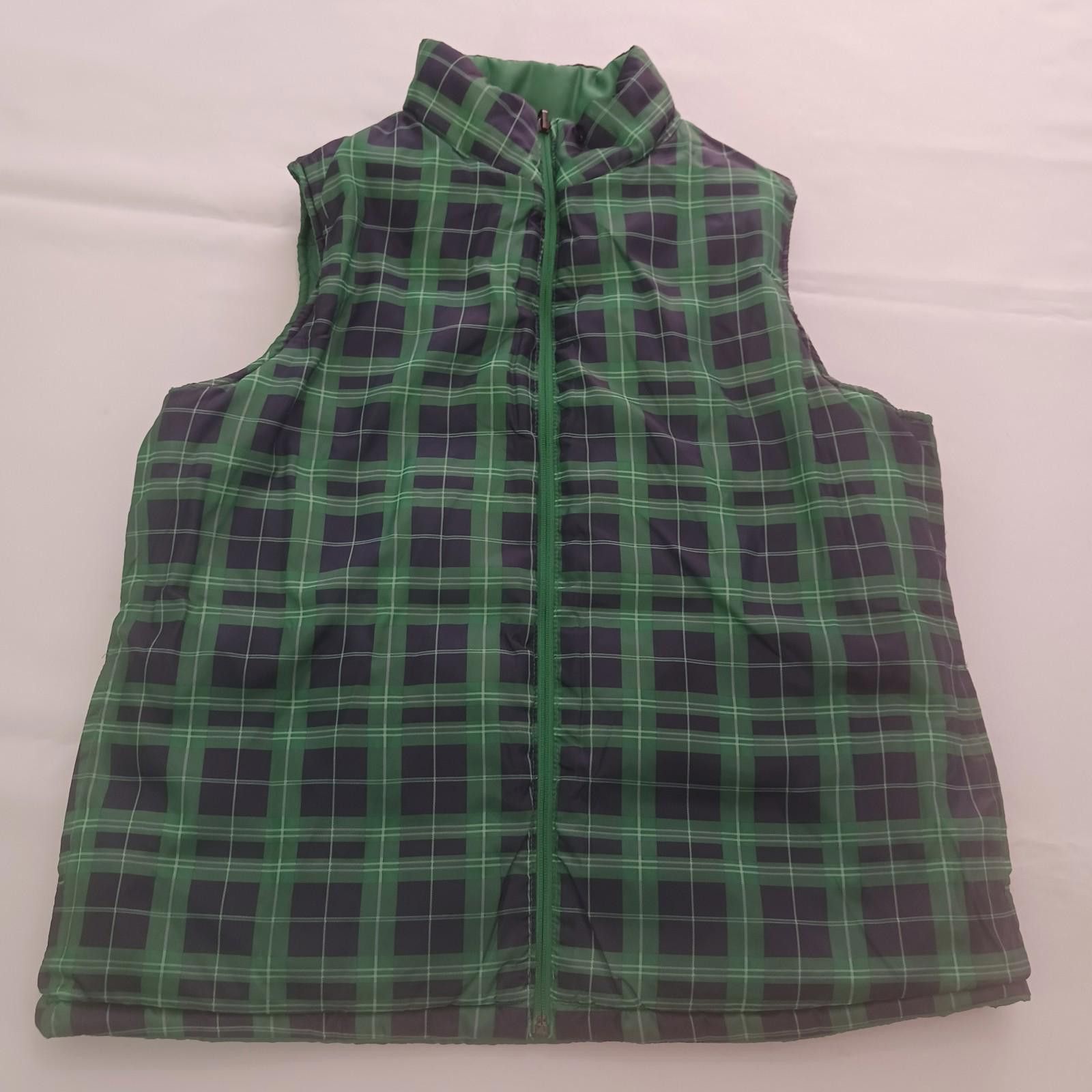 Merona Merona Women Reversible Vest Jacket LARGE Coat Green & Black Size L / US 10 / IT 46 - 2 Thumbnail