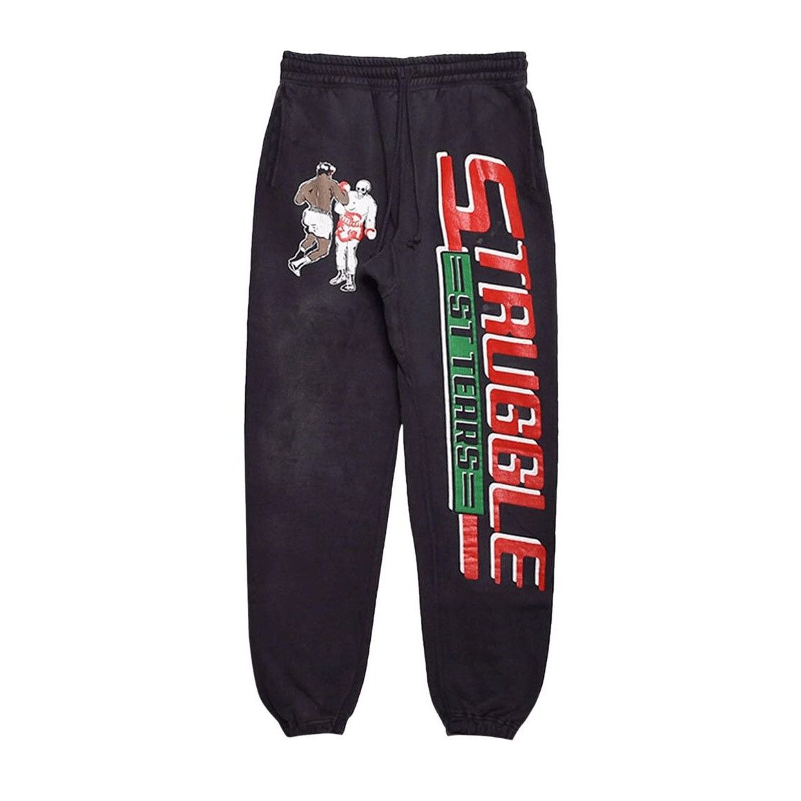 image of Saint Michael X Denim Tears Struggle Sweatpants Black, Men's (Size 38)