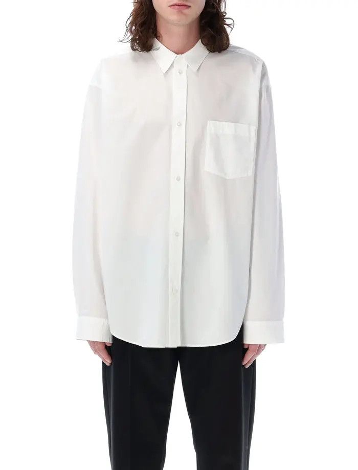 Balenciaga o1w1db11225 Large Fit Shirt in White Size US XS / EU 42 / 0 - 1 Thumbnail