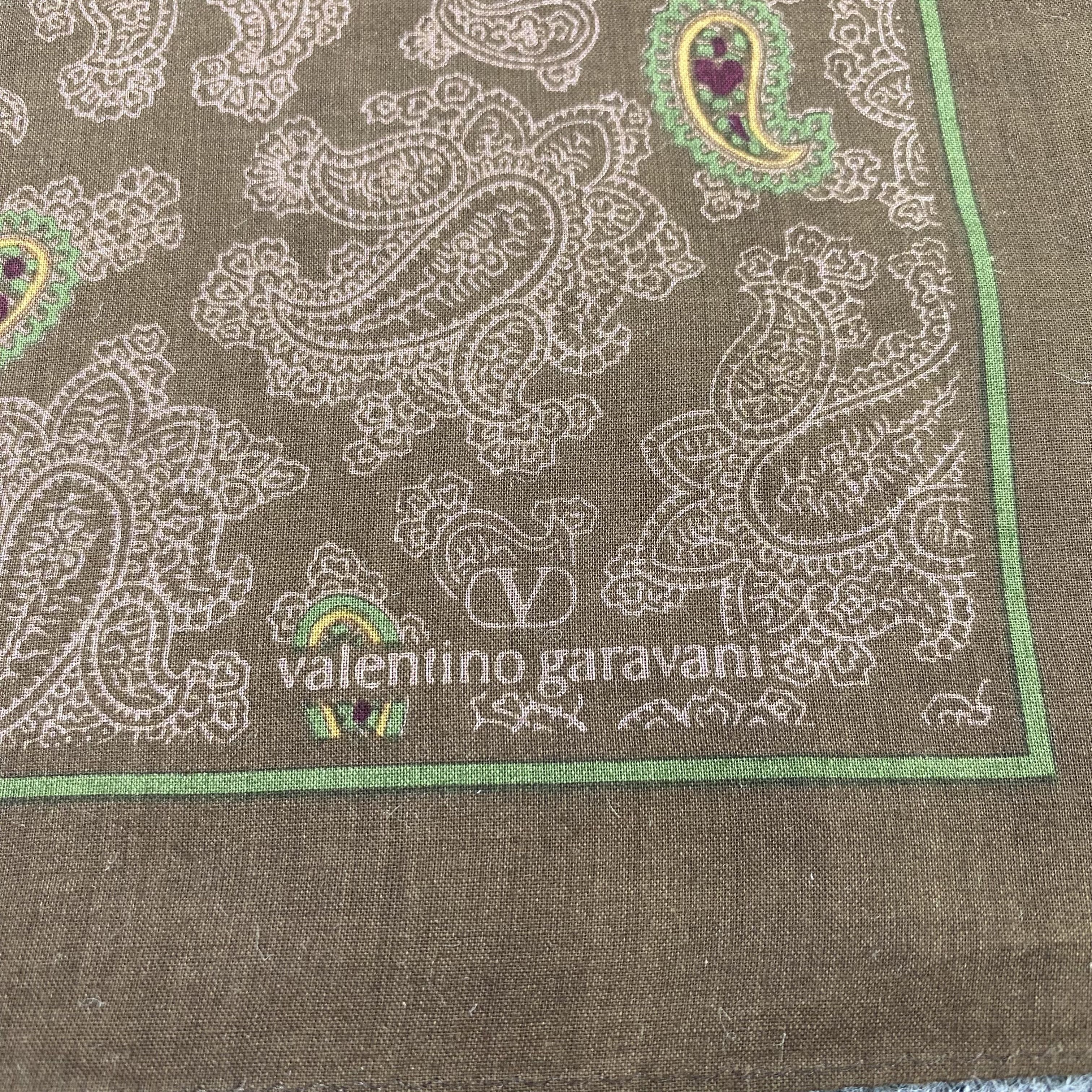 Designer VALENTINO GARAVANI handkerchief bandana handky paisley-B1433 Size ONE SIZE - 7 Thumbnail