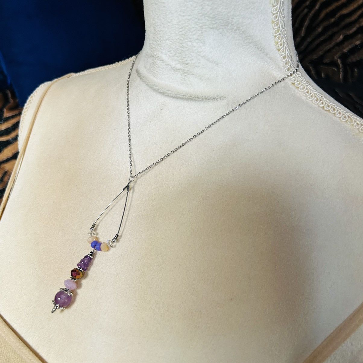 Handmade Handcrafted vintage bead changeable charm pendant necklace Size ONE SIZE - 4 Thumbnail