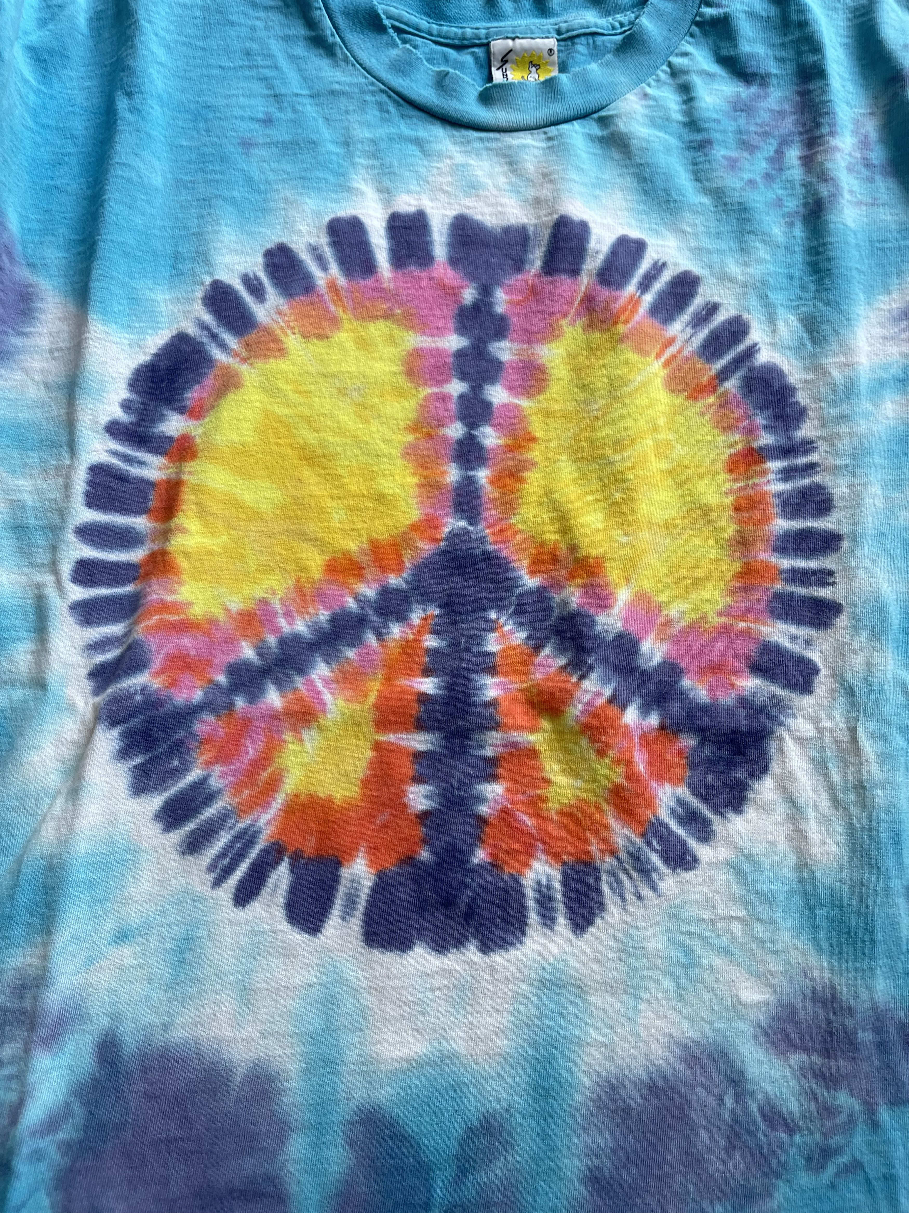 Vintage Vintage 90s Sundog Tie Dye Peace Sign Long Sleeve T-Shirt XL Size US XL / EU 56 / 4 - 3 Thumbnail