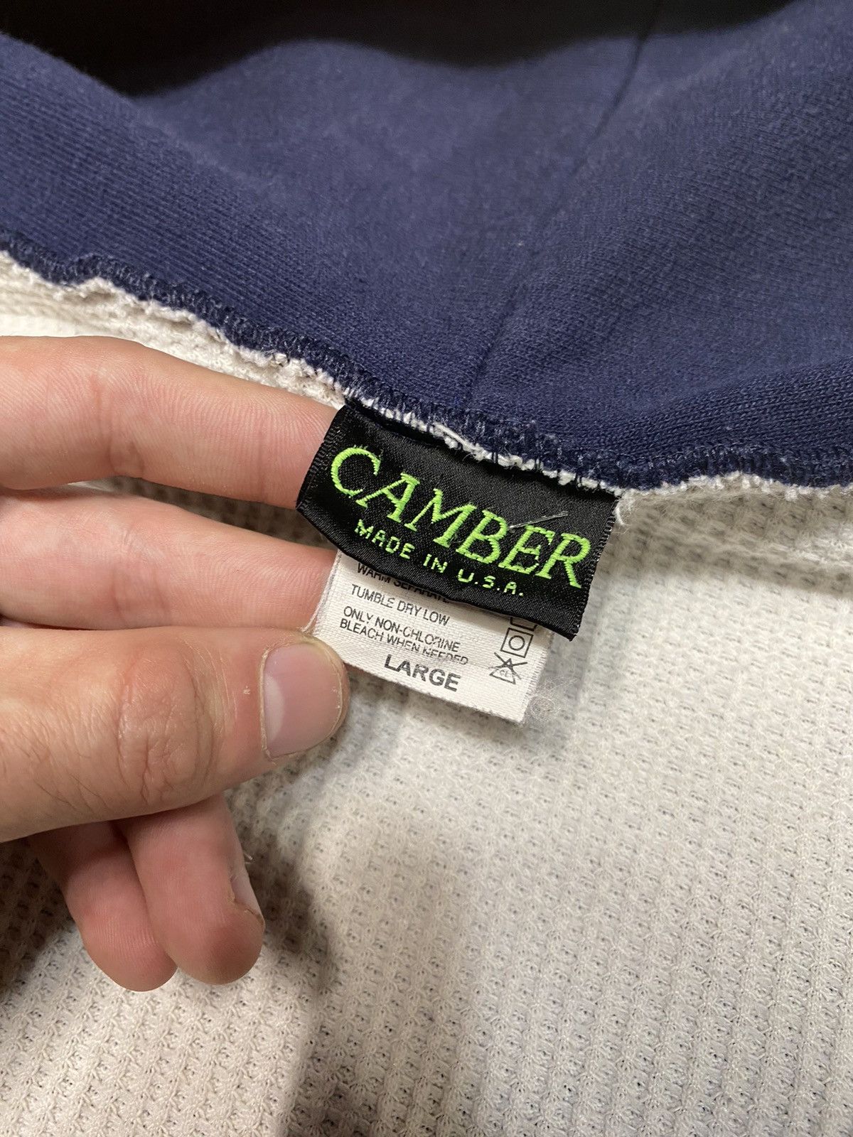 Camber × Vintage Vintage Camber Waffle Insulated Thermal Zip Hoodie Sweat USA Size US L / EU 52-54 / 3 - 5 Thumbnail