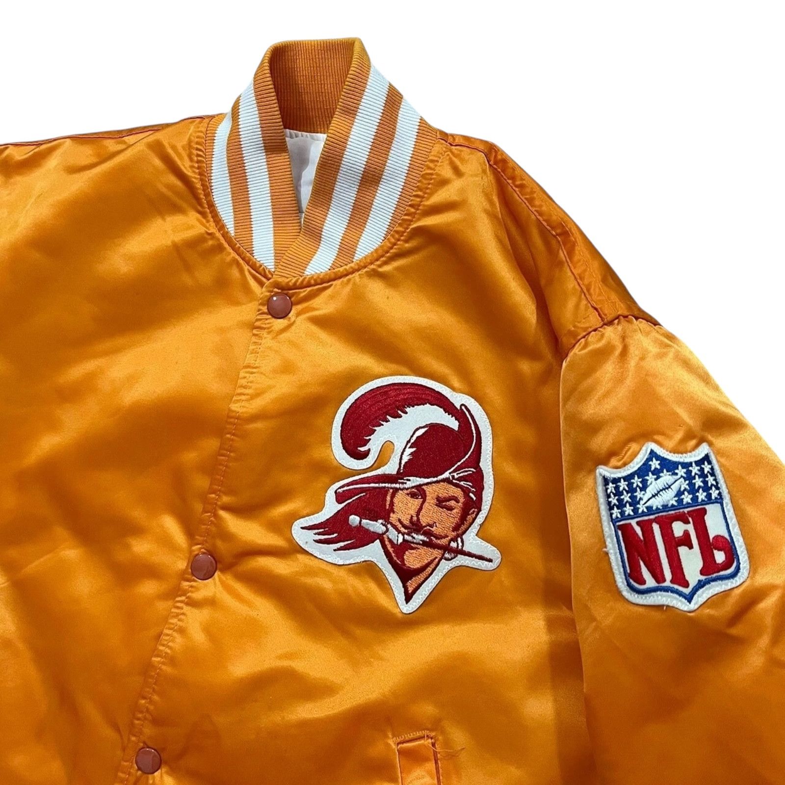 NFL VTG 90s TAMPA BAY BUCCANEERS STATER SATIN BOMBER JACKET M Size US M / EU 48-50 / 2 - 2 Thumbnail
