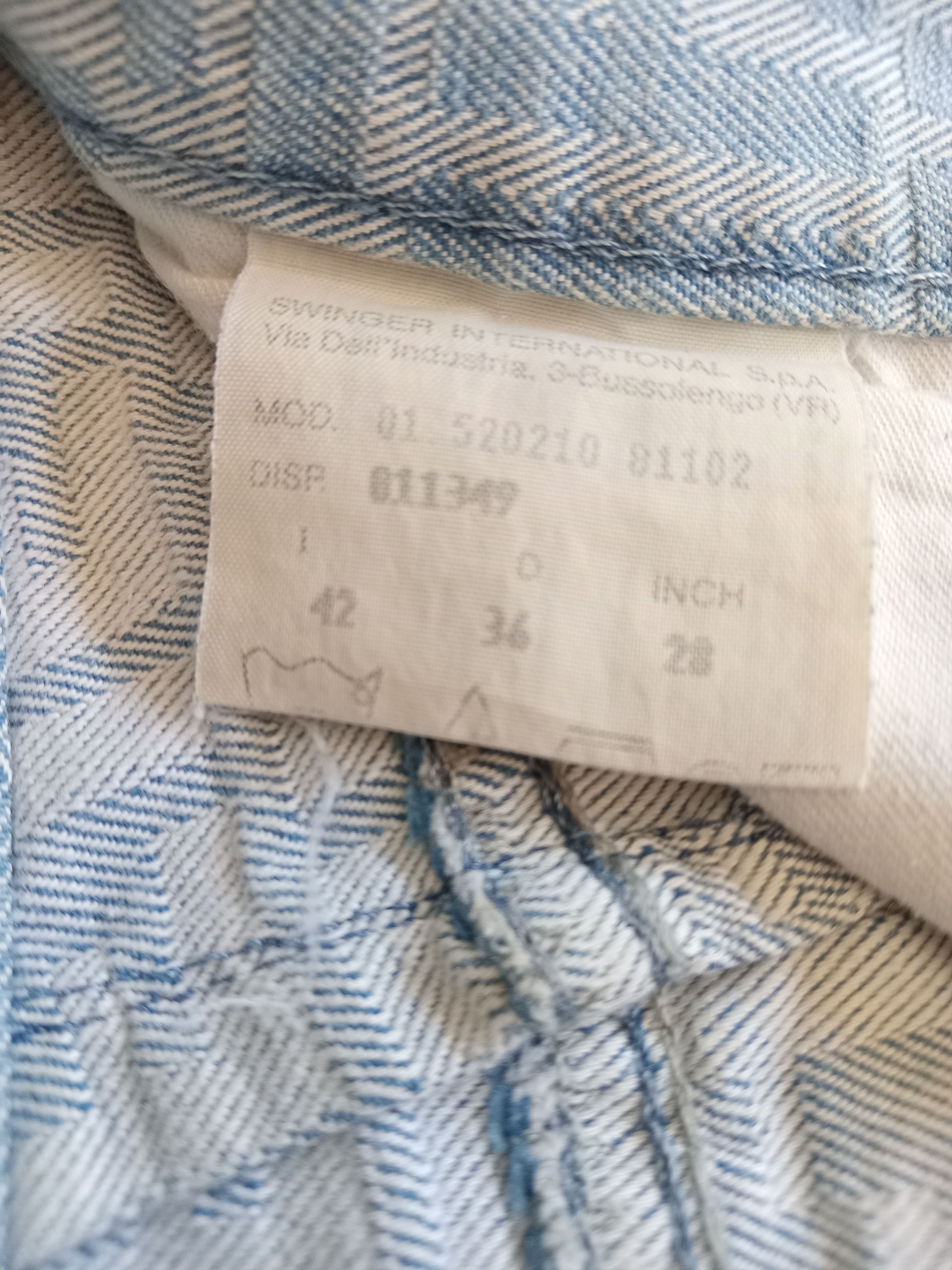 Fendi × Vintage Vtg Fendi Zucca Monogram Denim High Waist Jeans Size 26" / US 2 / IT 38 - 10 Thumbnail