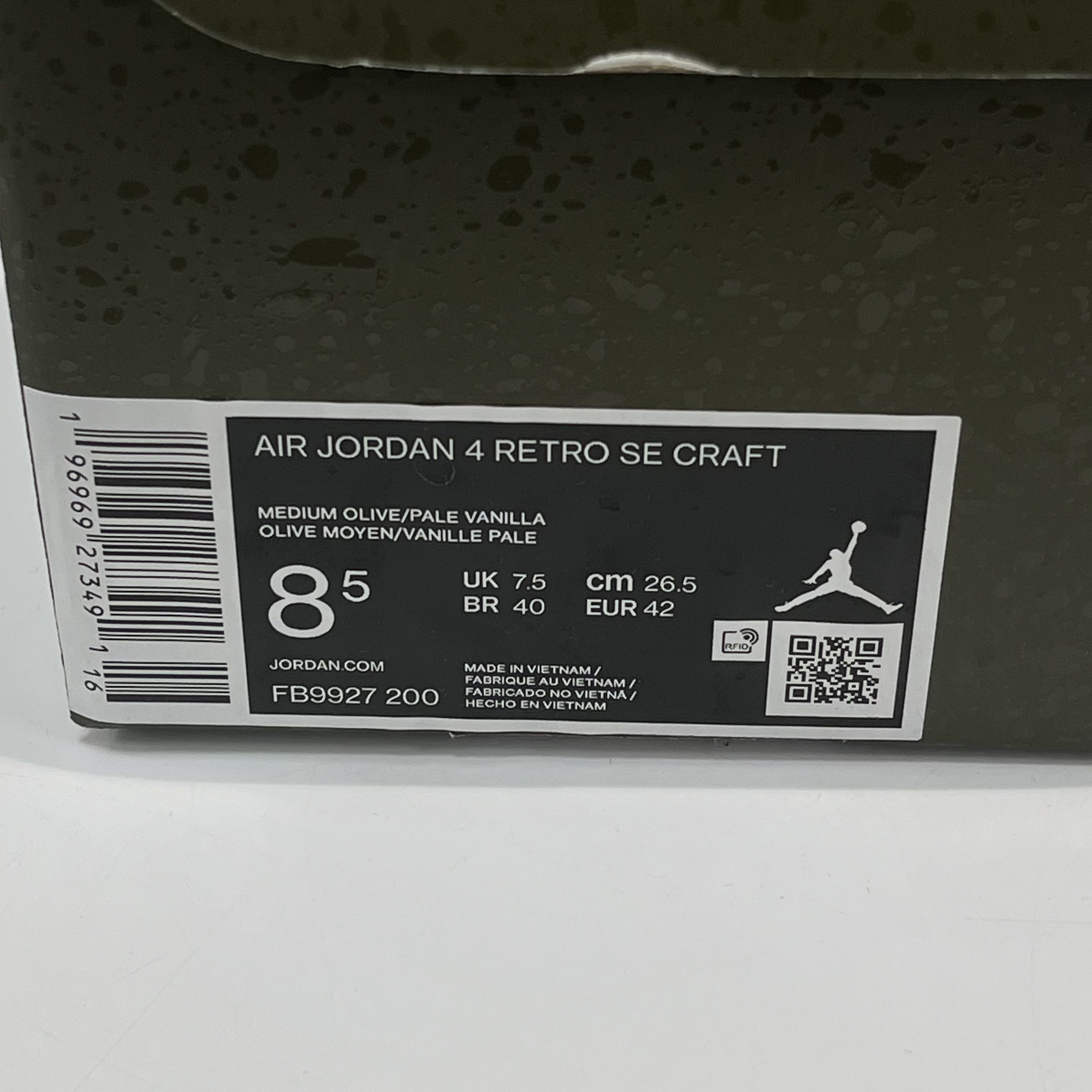 Nike Air Jordan 4 Retro SE Craft Medium Olive Size US 8.5 / EU 41-42 - 7 Thumbnail