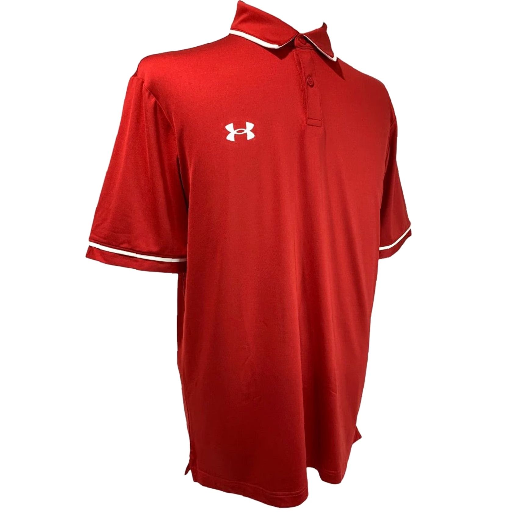 Under Armour VINTAGE? Wait not vintage. Under Armour Mens Polo Shirt M Red Team Polo Shirt 1376904 Size US M / EU 48-50 / 2 - 2 Thumbnail