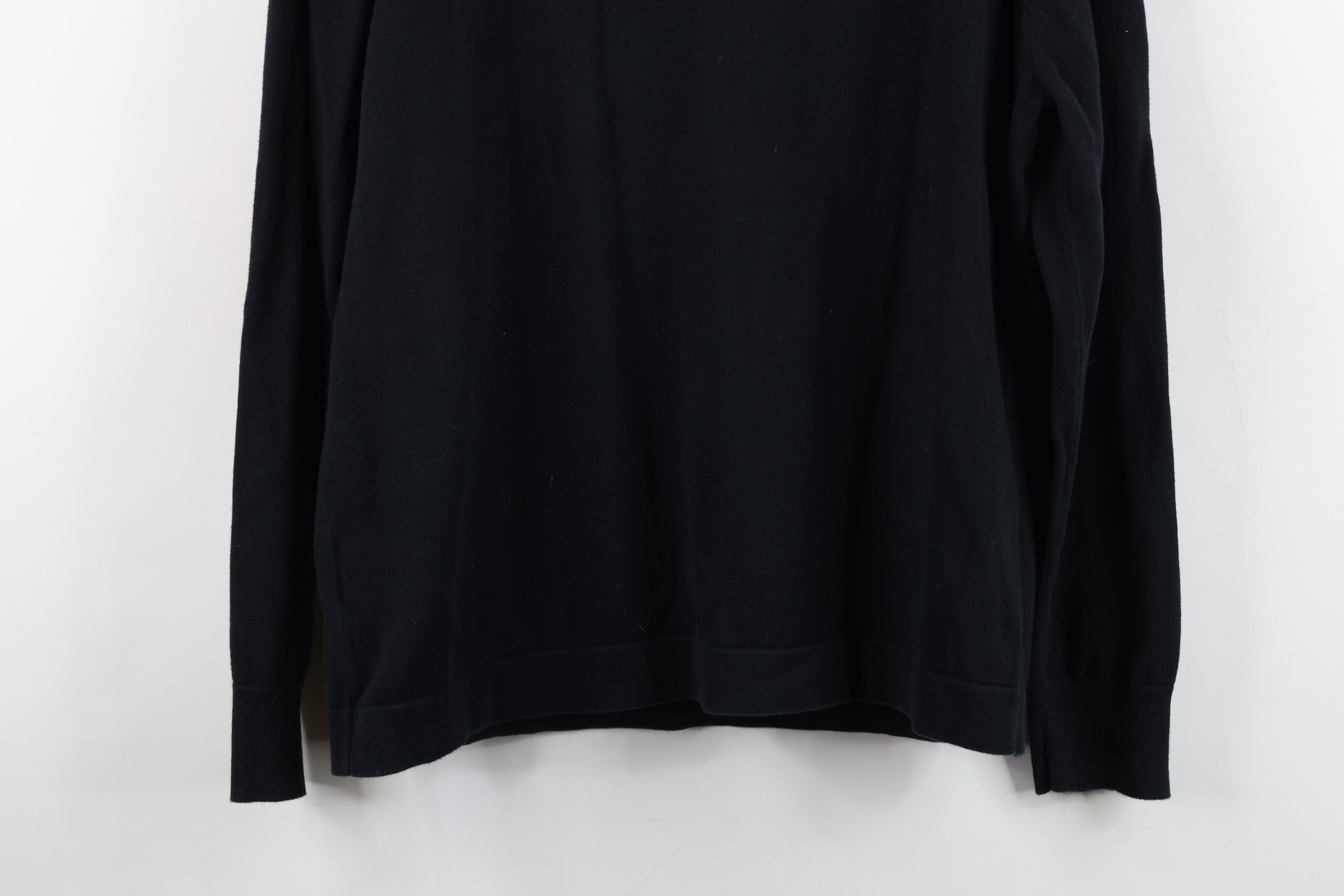 J.Crew J Crew Blank Lightweight Cotton Knit Crewneck Sweater Black Size L / US 10 / IT 46 - 14 Thumbnail