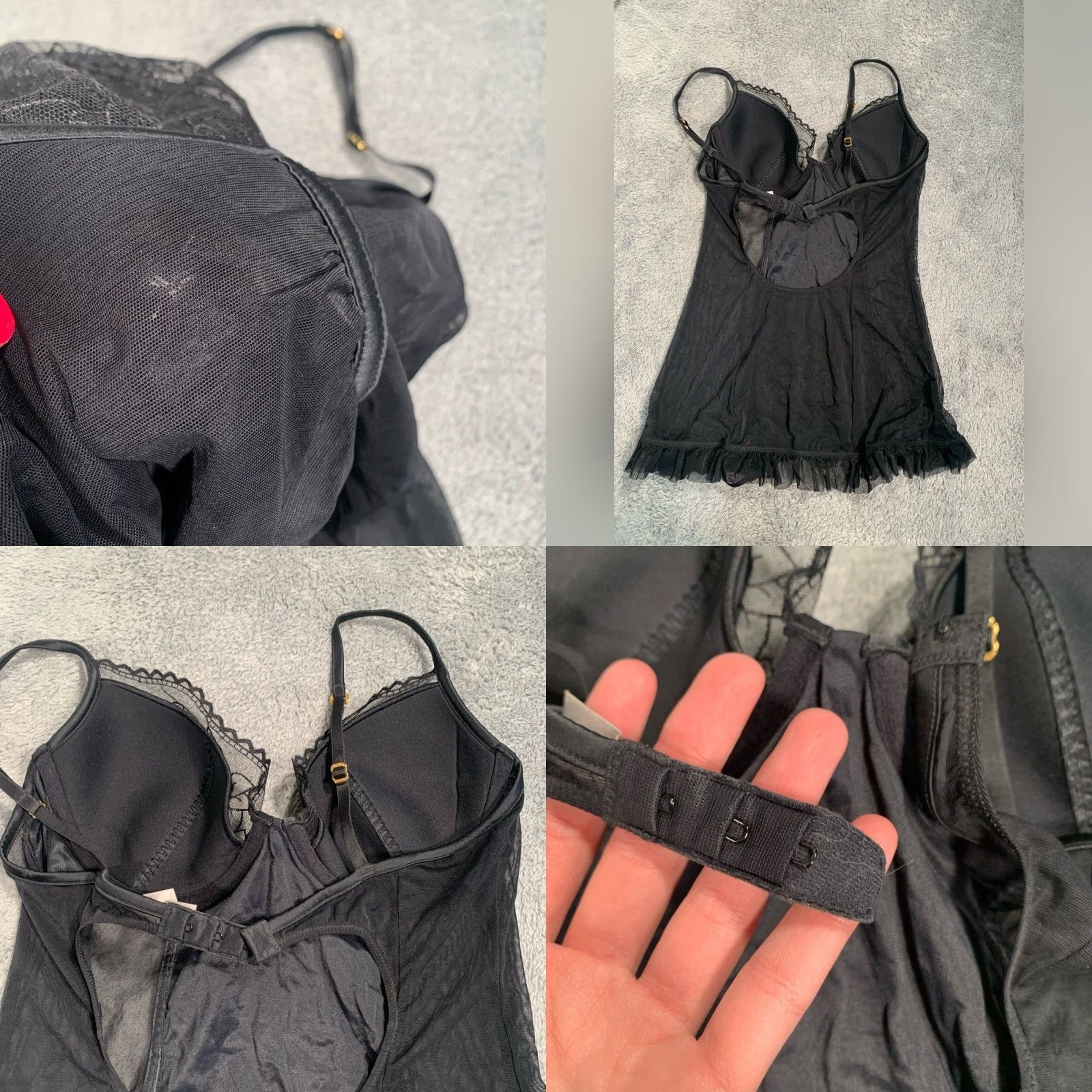 Victoria's Secret Victoria's Secret Black Lace Chemise Slip Dress Women One Size Regular Chemise Black Lace Slip Victoria's Secret Size ONE SIZE - 8 Thumbnail