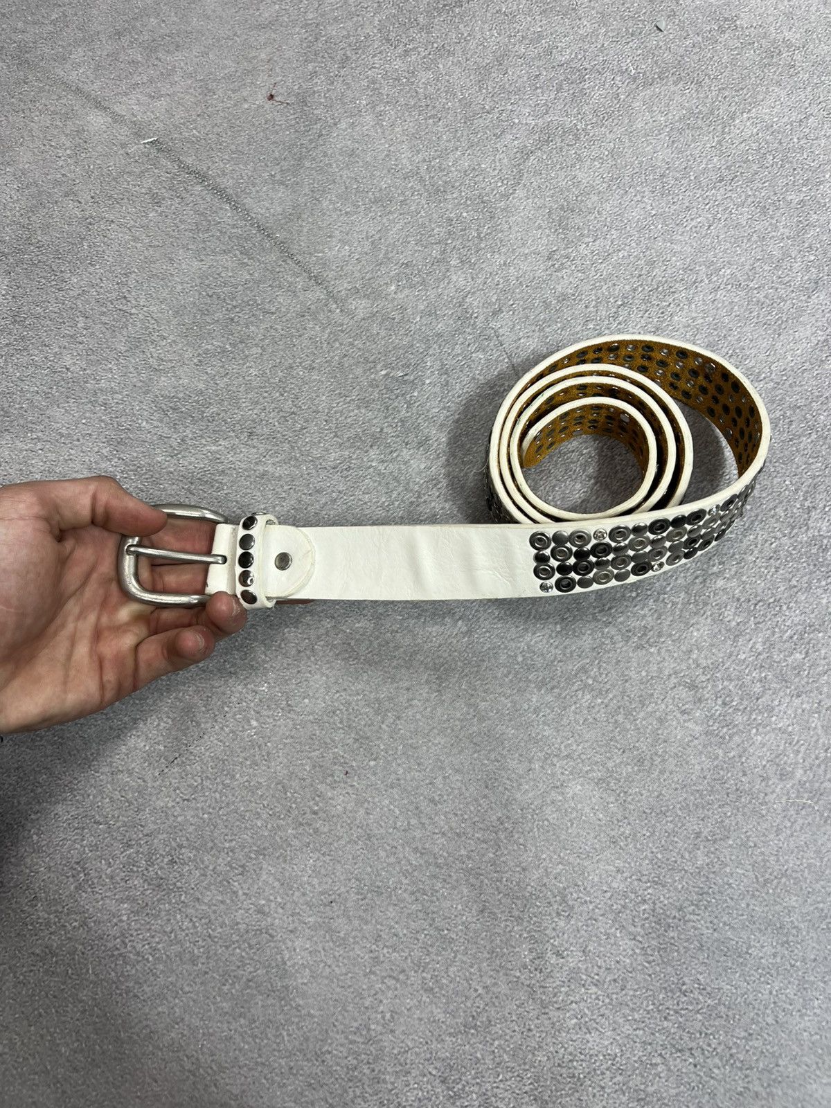 Vintage VTG Balenciaga Style Japanese Streetwear Leather Belt 90s Size ONE SIZE - 4 Thumbnail