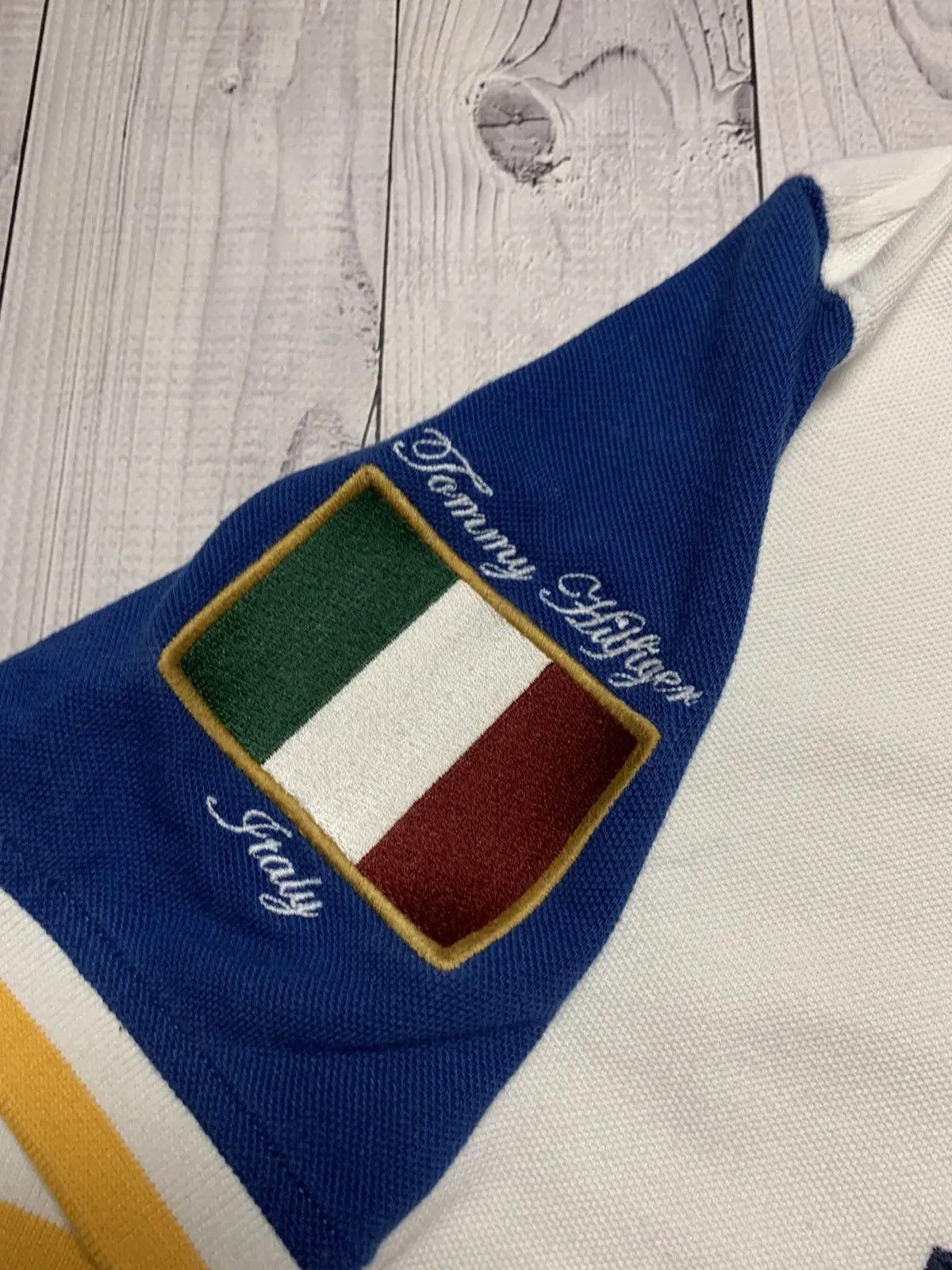 Tommy Hilfiger Vintage Chief Keef Italy big logo Italia rugby polo number 8 Size US L / EU 52-54 / 3 - 4 Thumbnail