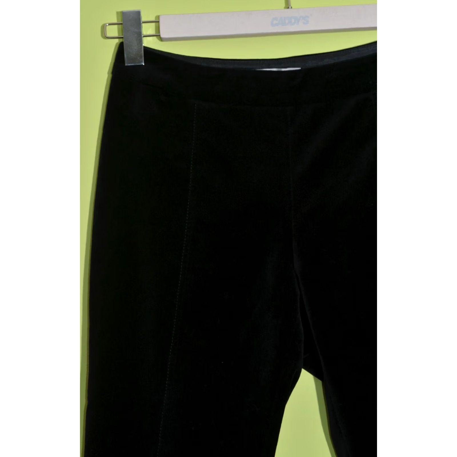 Max Mara Max Mara Women's Black Velour Capri Trousers Pants Size UK8 IT40 Crop Cropped Slim Casual Mid Rise 8 79cm 31.1in Womens Size 30" / US 8 / IT 44 - 2 Thumbnail
