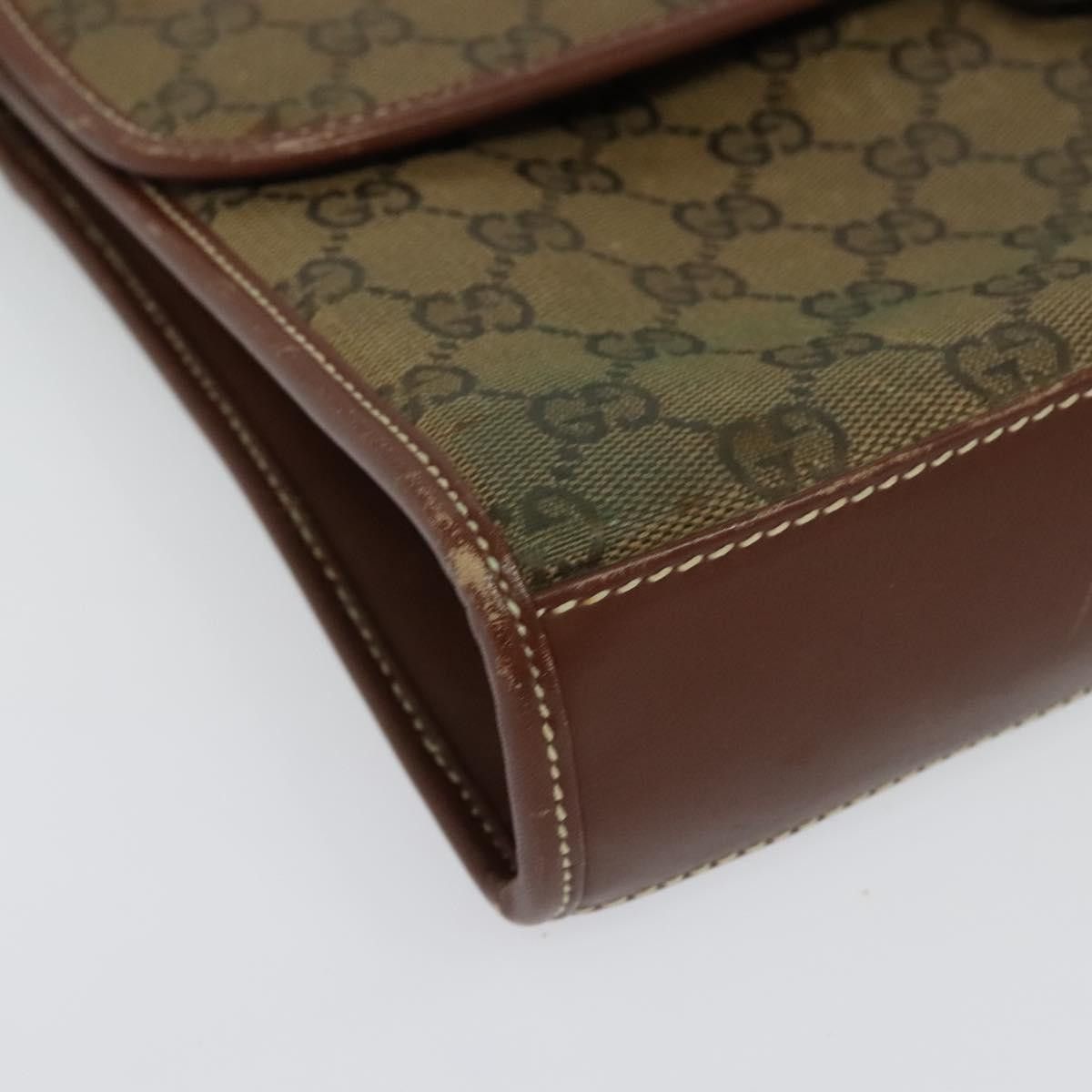 Gucci GUCCI GG Canvas Shoulder Bag Brown Gold 004 49 004 49 Size ONE SIZE - 10 Thumbnail