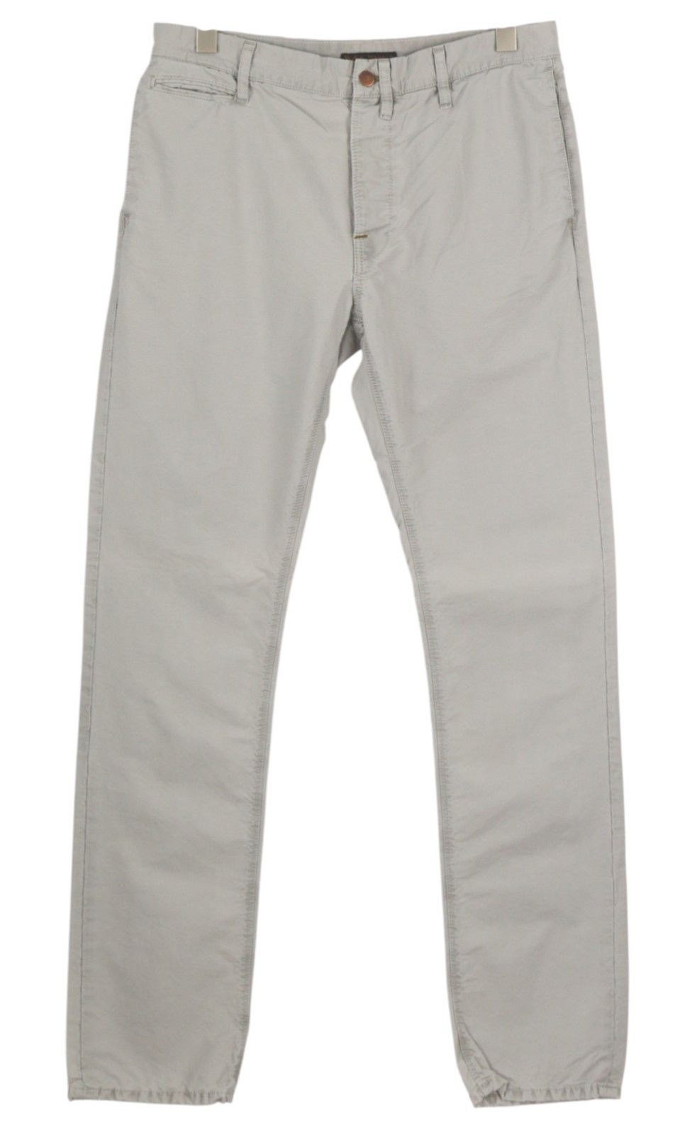 Nudie Jeans KHAKI REGULAR W32/L34 Grey Moon Dust Chino Trousers 86112 Size US 32 / EU 48 - 1 Thumbnail