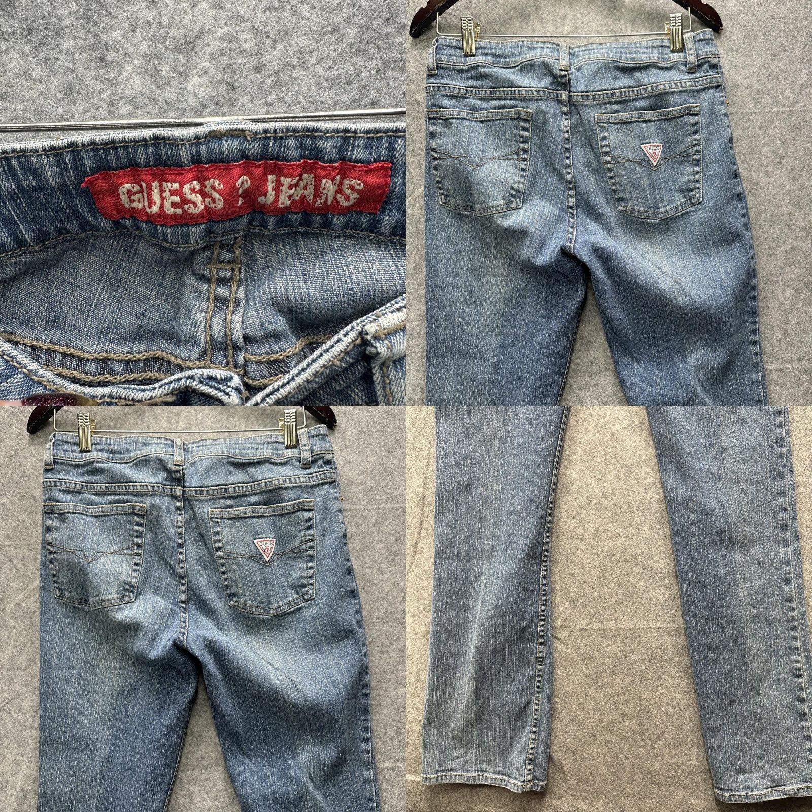 Guess VINTAGE GUESS Jeans Womens Bootcut Denim Blue Medium Wash Mid Rise 32x32 Logo 90s Size 24" / US 00 / IT 34 - 9 Thumbnail