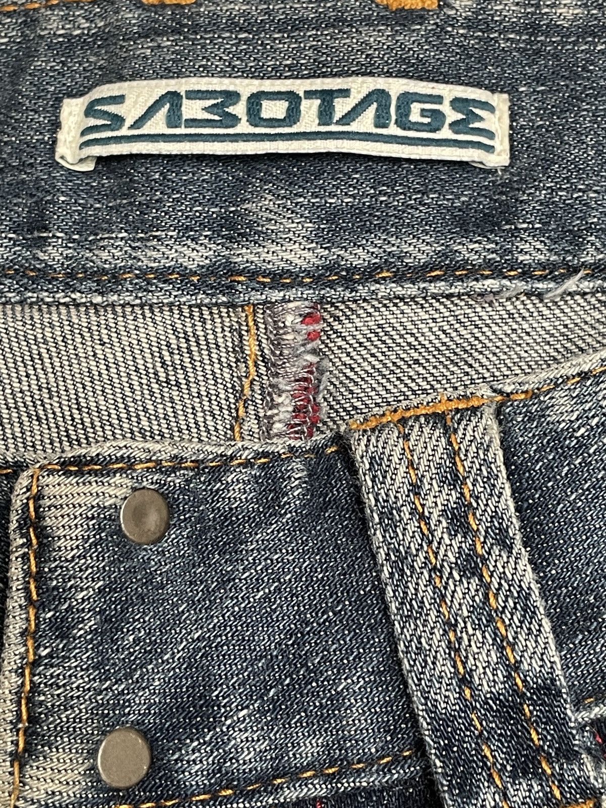 Designer × Japanese Brand Rare Design Vintage Brand Sabotage Zipper Jeans 1990s Size US 29 - 11 Thumbnail