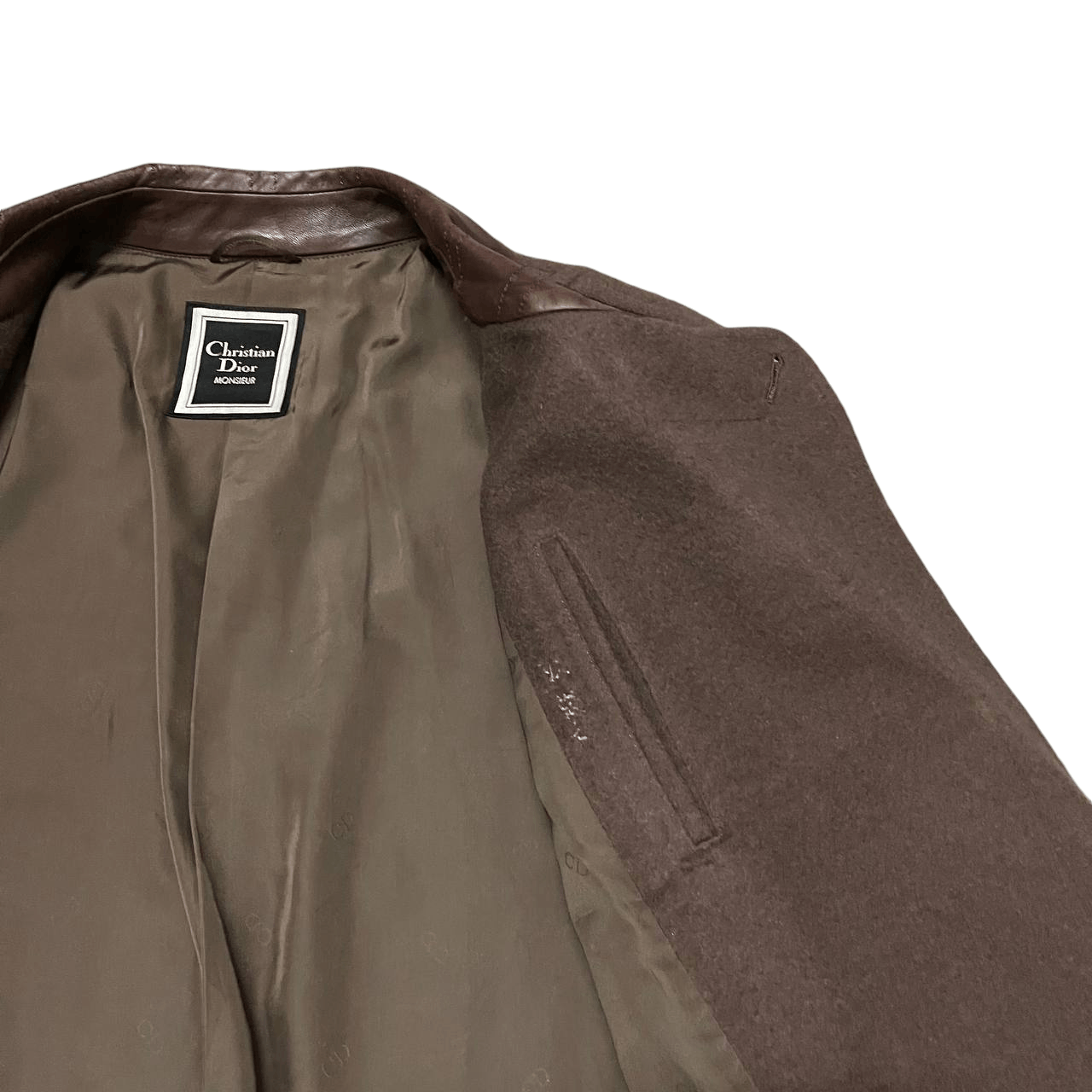 Christian Dior Monsieur Vintage Christian Dior Monsieur Wool Coat Leather Collar Size US M / EU 48-50 / 2 - 8 Thumbnail