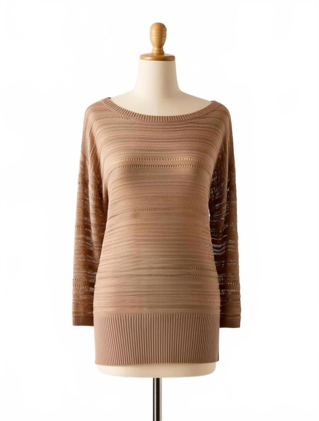 Other Cache Beige Metallic Lightweight Sweater Large Size L / US 10 / IT 46 - 1 Thumbnail
