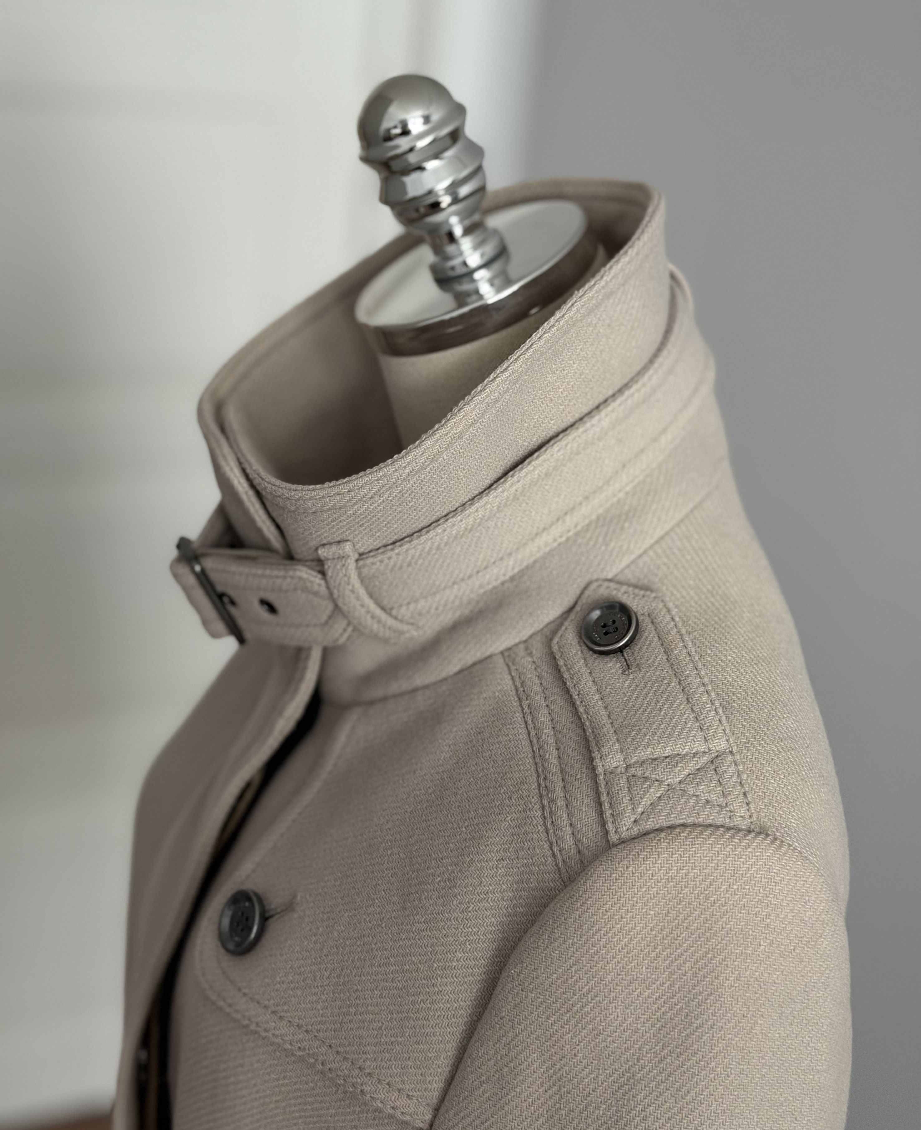 Burberry BURBERRY BRIT Wool Kensington Trench Coat Belt Luxury Brand Size L / US 10 / IT 46 - 9 Thumbnail