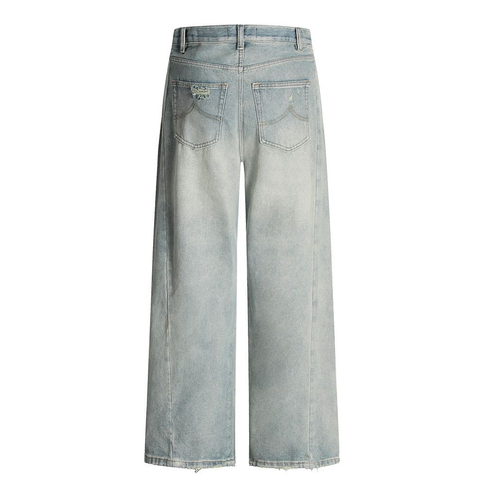 Japanese Brand × Jean Men's loose punk washed distressed ripped jeans Size US 32 / EU 48 - 3 Thumbnail
