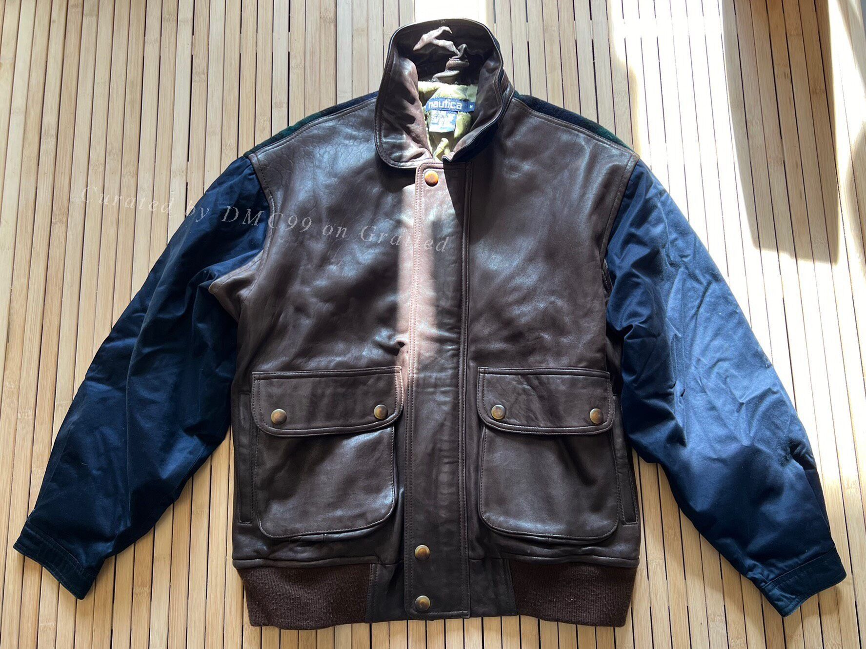 Vintage Vintage Nautica Leather Patchwork Jacket Size US M / EU 48-50 / 2 - 1 Thumbnail