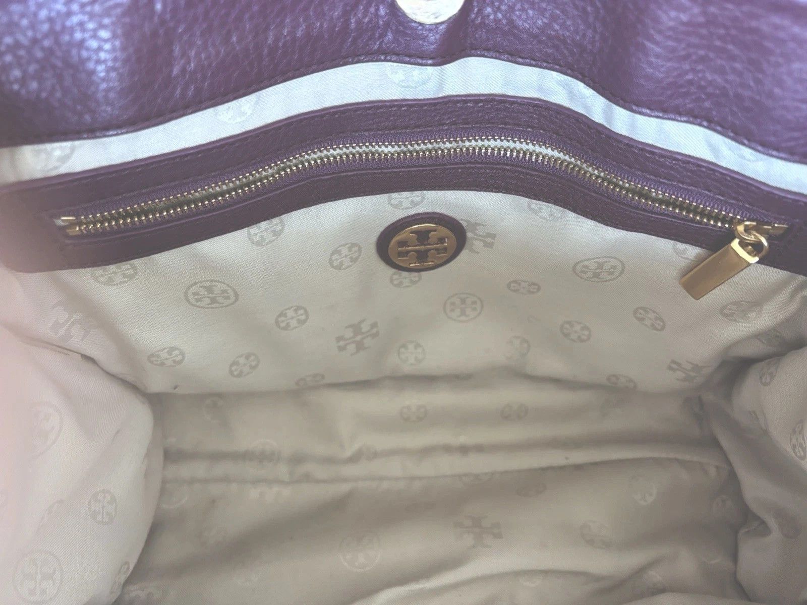 Tory Burch Tory Burch "True Violet" Mini Leather Tote Size ONE SIZE - 8 Thumbnail