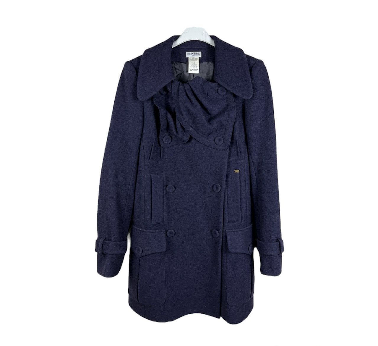 Sonia Rykiel Sonia Rykiel Paris wool double breasted navy coat casual Size M / US 6-8 / IT 42-44 - 1 Thumbnail