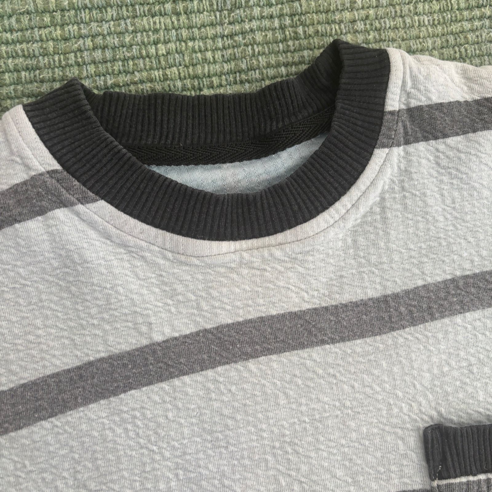 Vintage Vintage 80s era textured cotton kids striped sweatshirt Size XS / US 0-2 / IT 36-38 - 5 Thumbnail