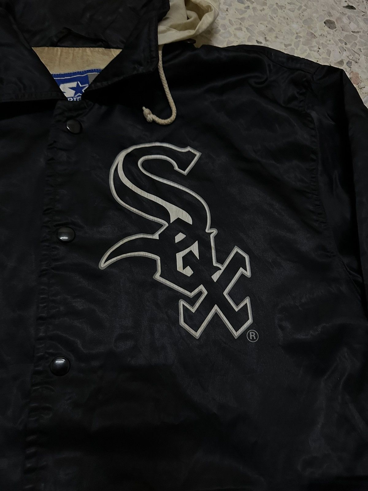 Starter Vintage Chicago White Sox Coach Jacket BigLogo Design Hoodie Size US M / EU 48-50 / 2 - 7 Thumbnail