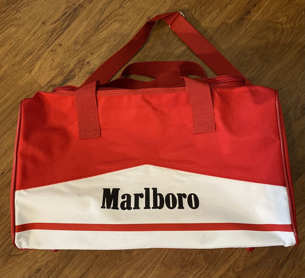 image of Vintage 90’S Marlboro Duffle Bag 100% Authentic in Red, Men's