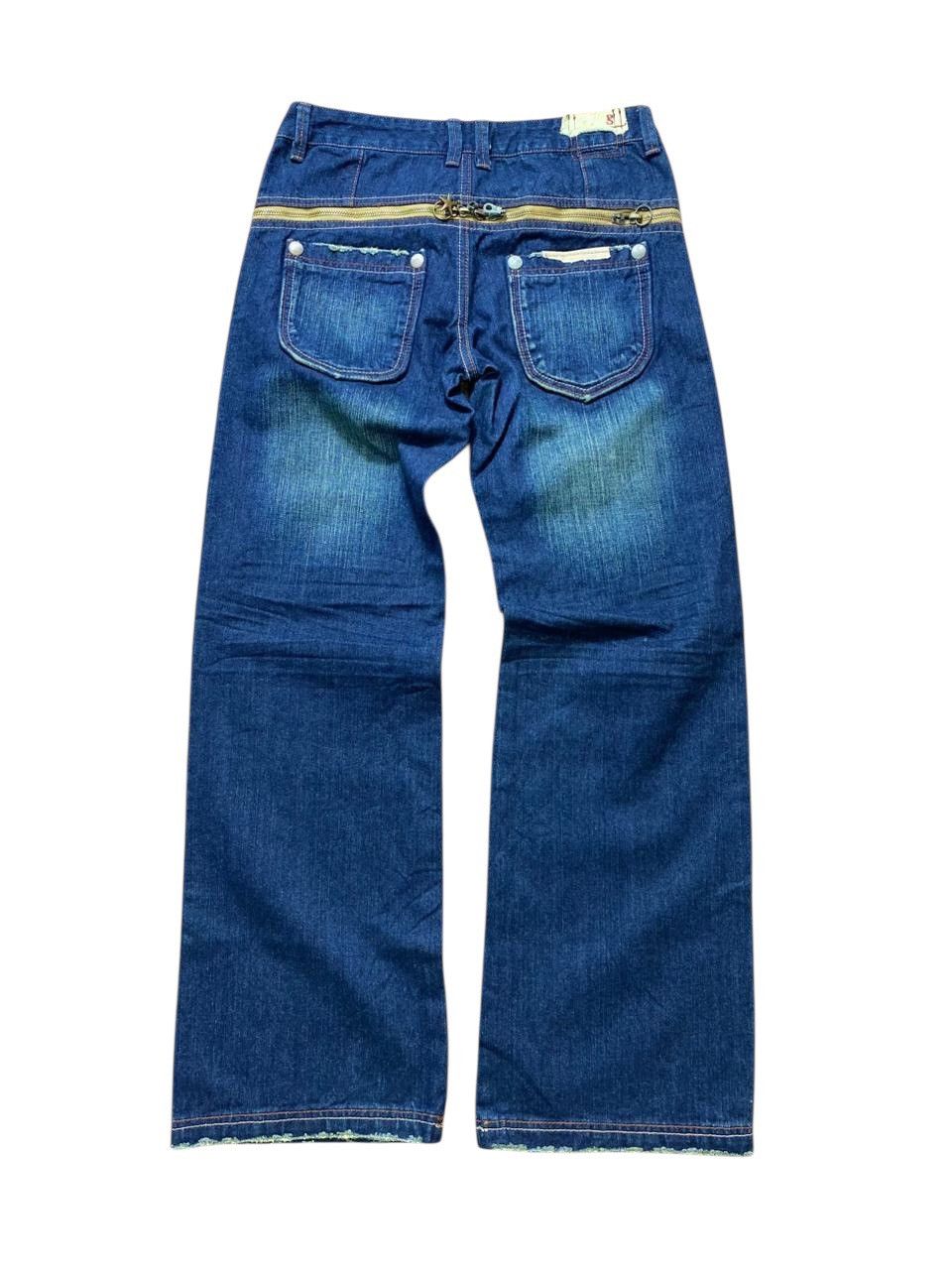 Beauty Beast 2000s Gozo Japanese Lgb Style Multizipper Faded Baggy Jeans Size US 29 - 10 Thumbnail