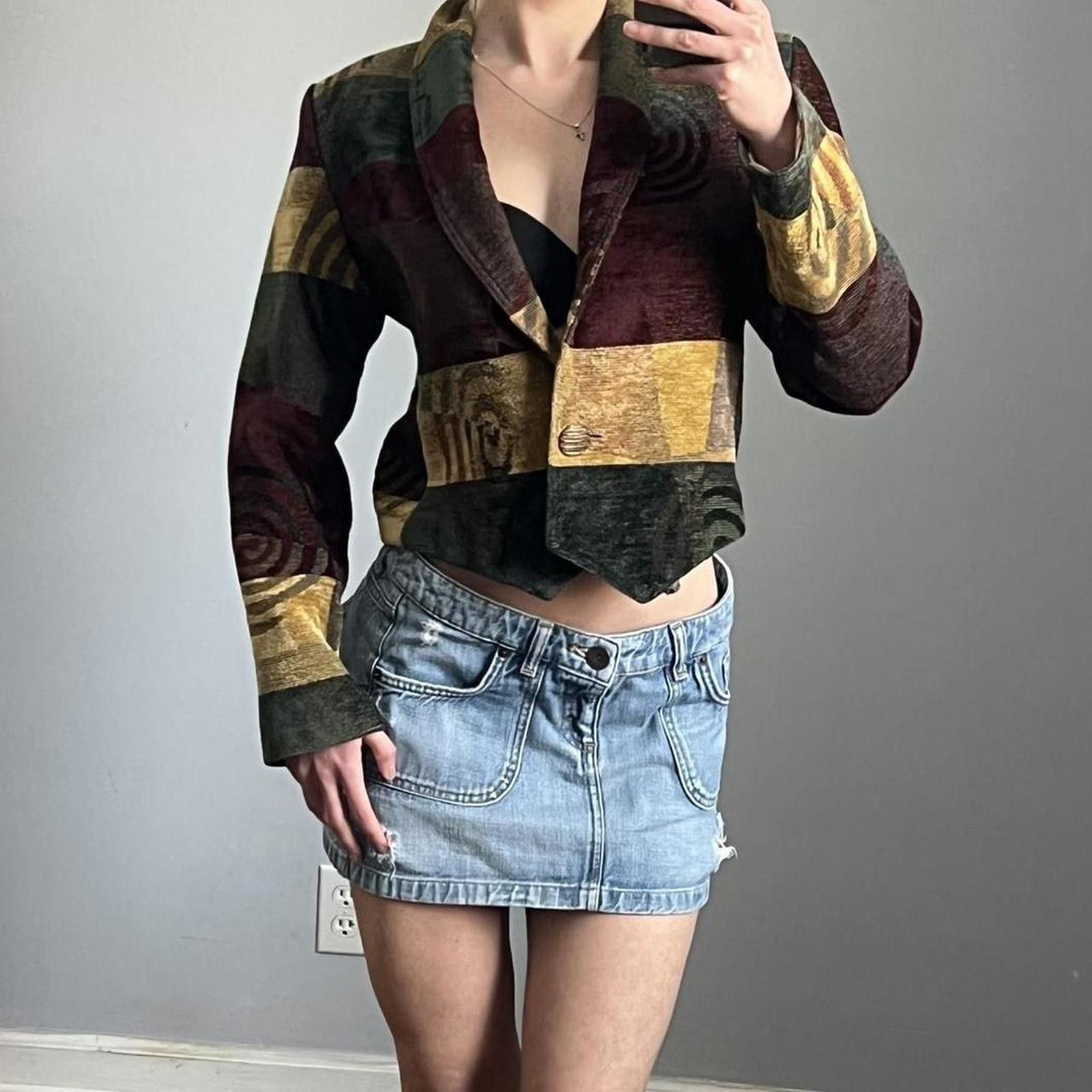 Other Vintage Expose retro abstract cropped blazer Size S / US 4 / IT 40 - 7 Thumbnail