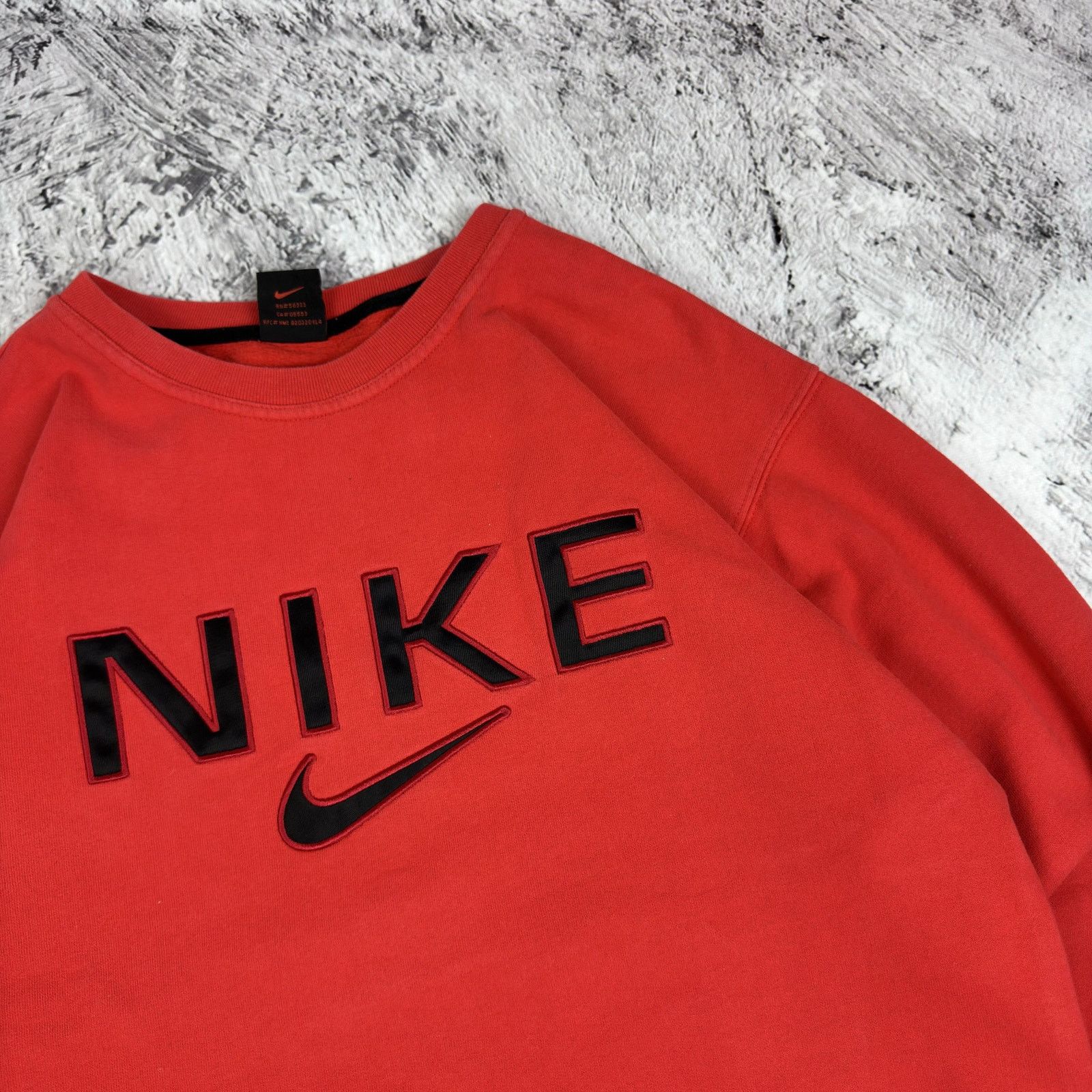 Nike Nike Red Cotton Fleece Lined Spellout Sweatshirt L (12-14) Size L / US 10 / IT 46 - 5 Thumbnail