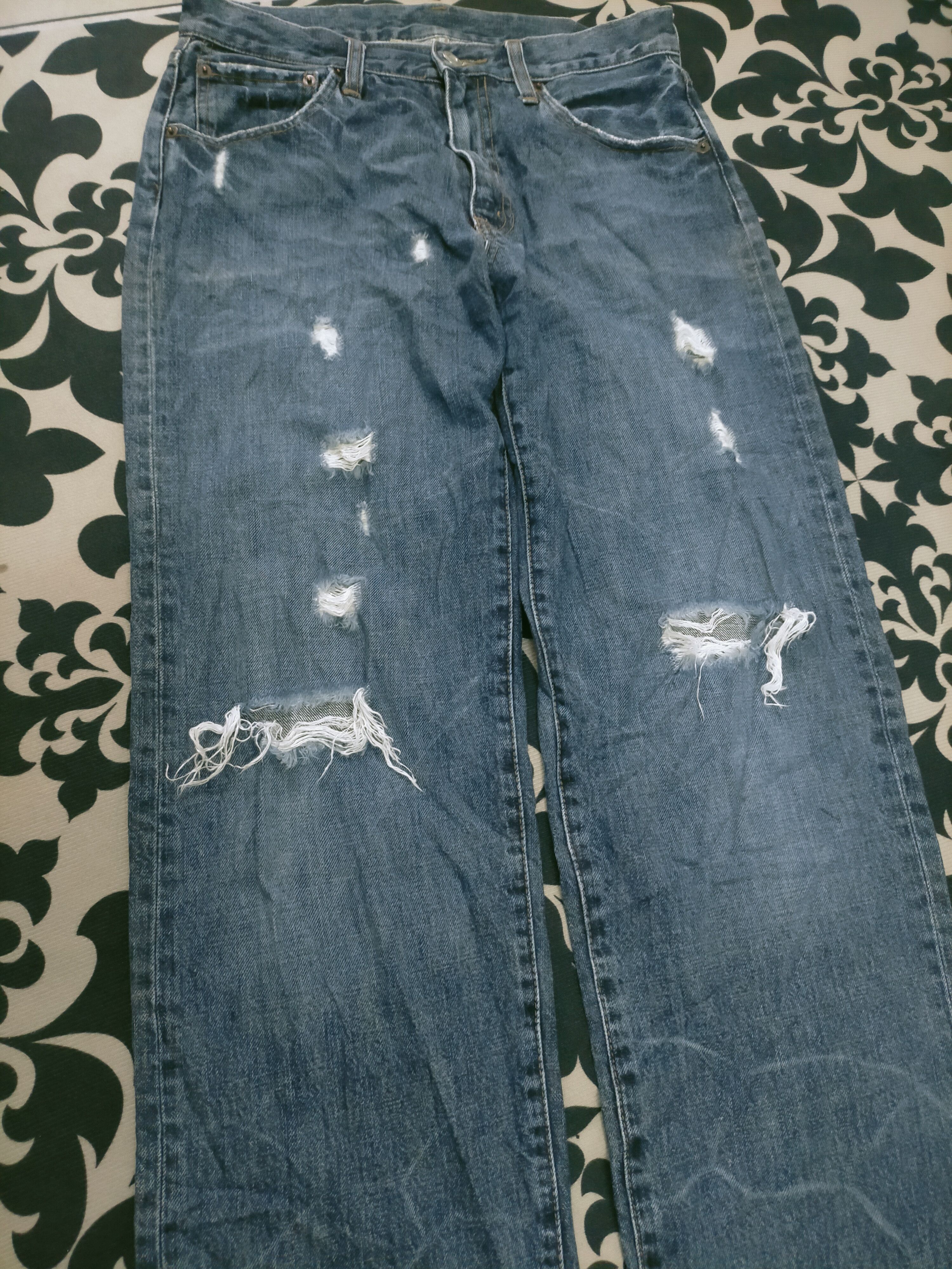 Japanese Brand × Junya Watanabe 🔥 Distressed 🔥 Junya Watanabe Style Famock Jeans Size US 29 - 4 Thumbnail