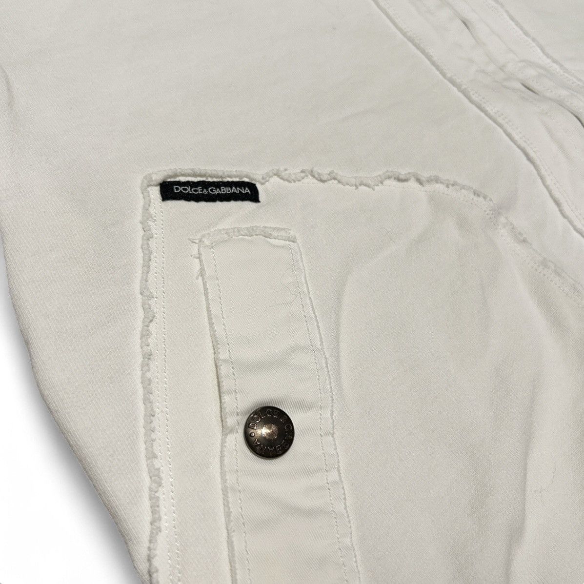 Dolce & Gabbana Dolce & Gabbana White Zip-Up Jacket Size US M / EU 48-50 / 2 - 5 Thumbnail
