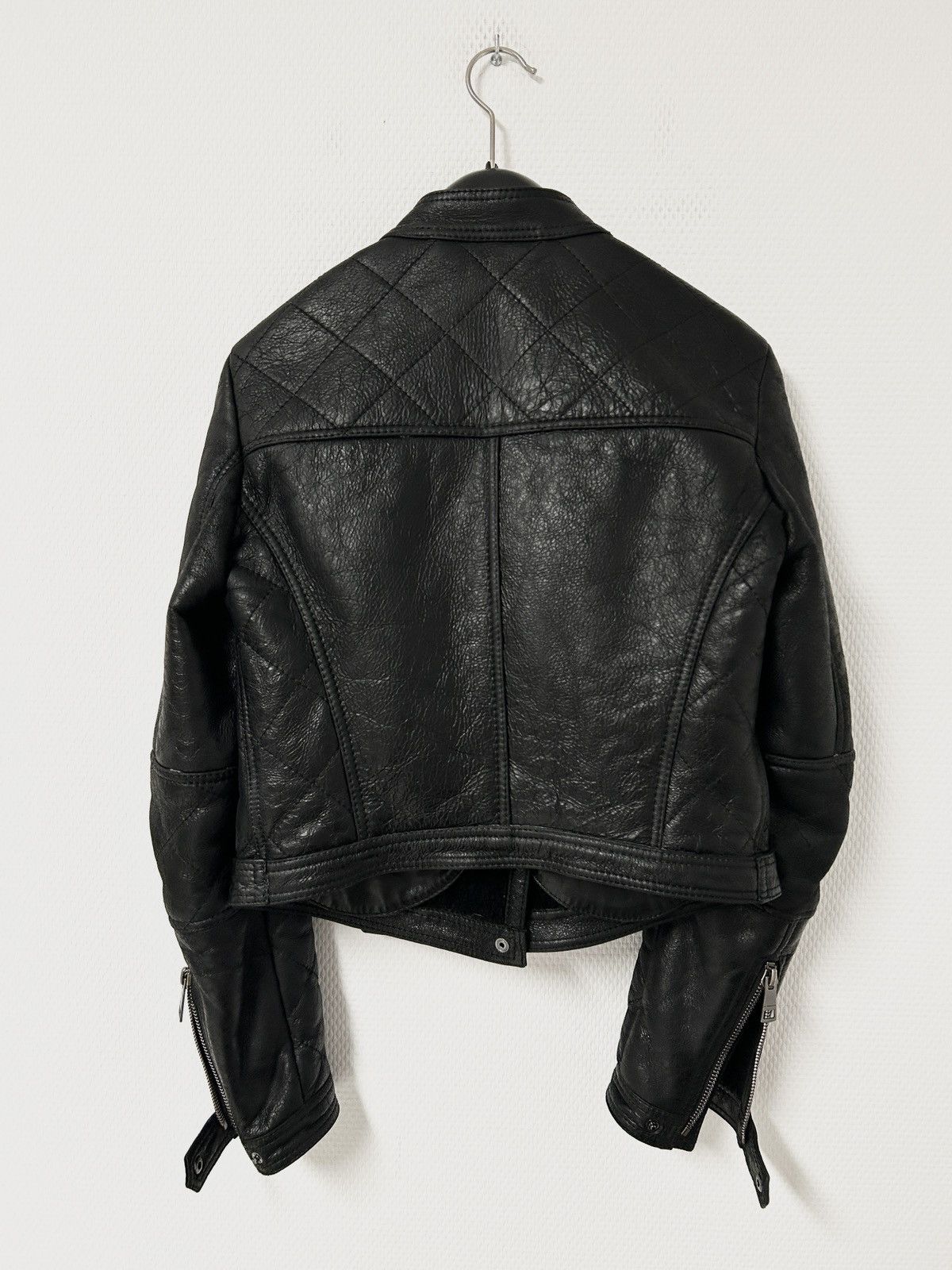 Burberry FW2010 Shearling Biker Leather Jacket Size US XS / EU 42 / 0 - 2 Thumbnail
