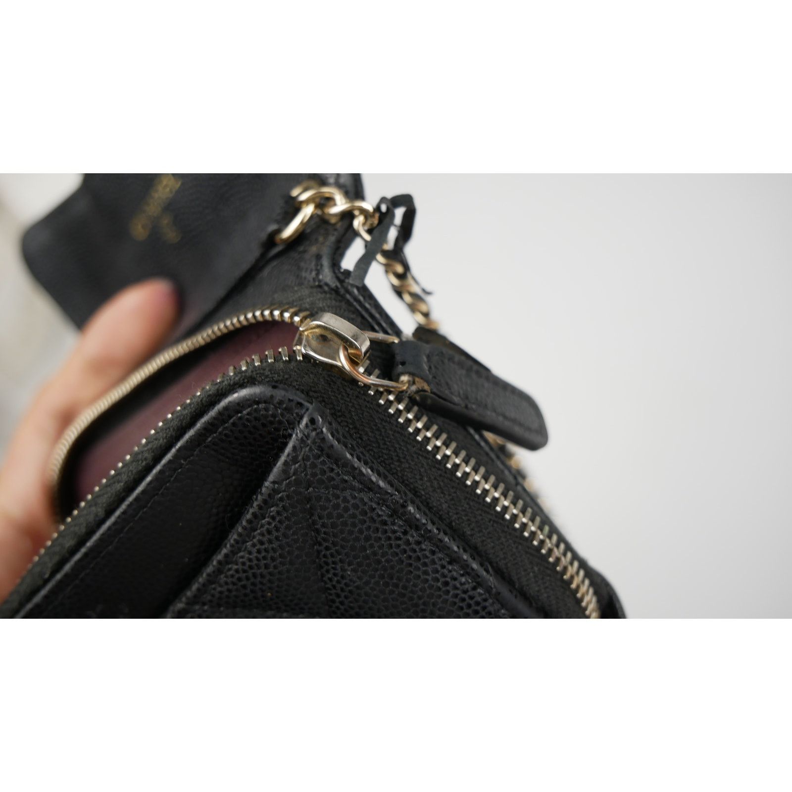 Chanel Chanel Black Caviar Leather Micro Bag Size ONE SIZE - 11 Thumbnail