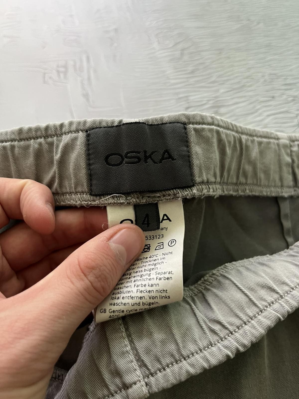 OSKA OSKA Women's Stretch Cropped Gray Cotton Pants Size 27" / US 4 / IT 40 - 3 Thumbnail