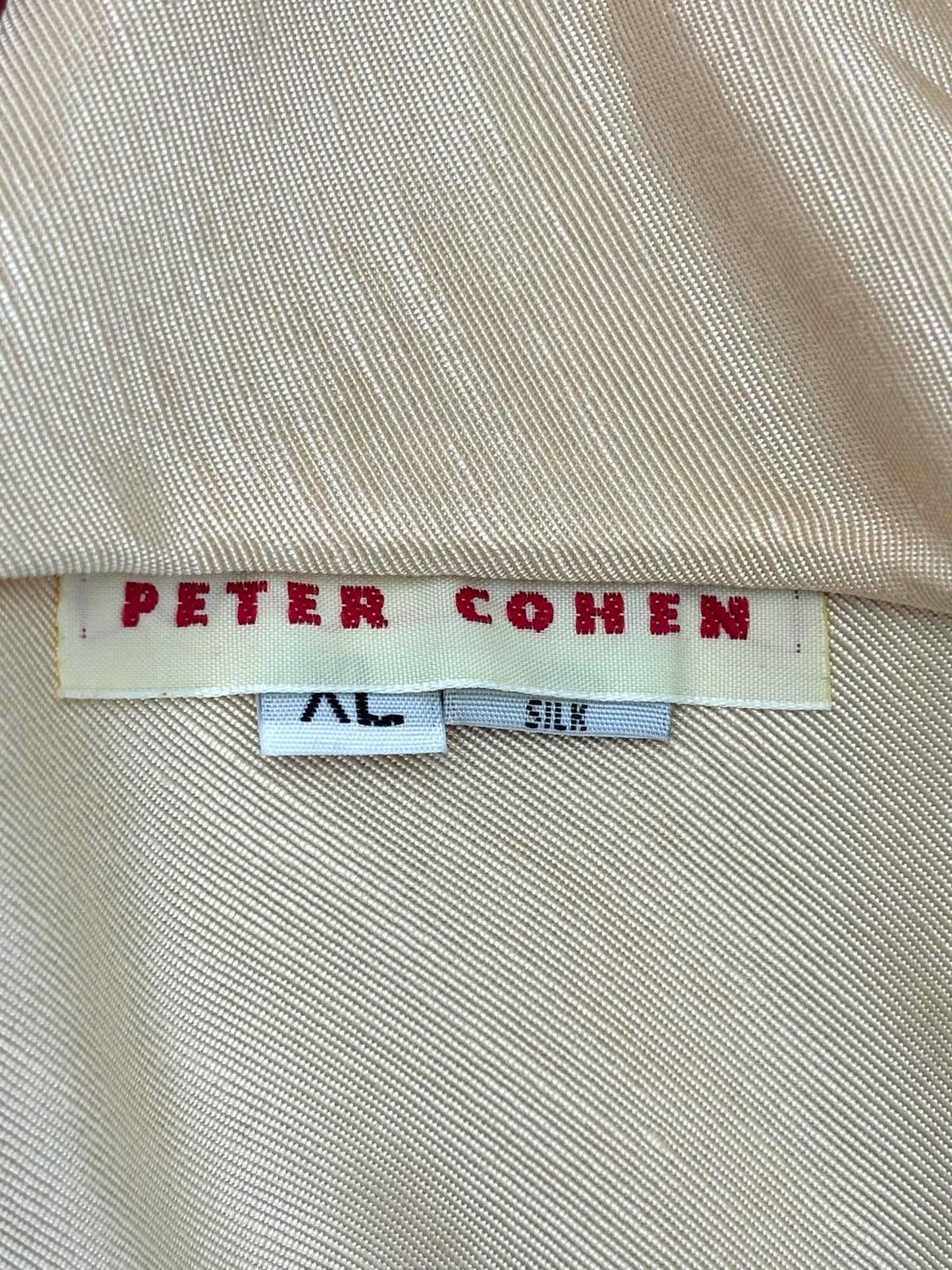 Designer Peter Cohen Silk Jacket Womens XL Cream Quiet Luxury Size XL / US 12-14 / IT 48-50 - 5 Thumbnail