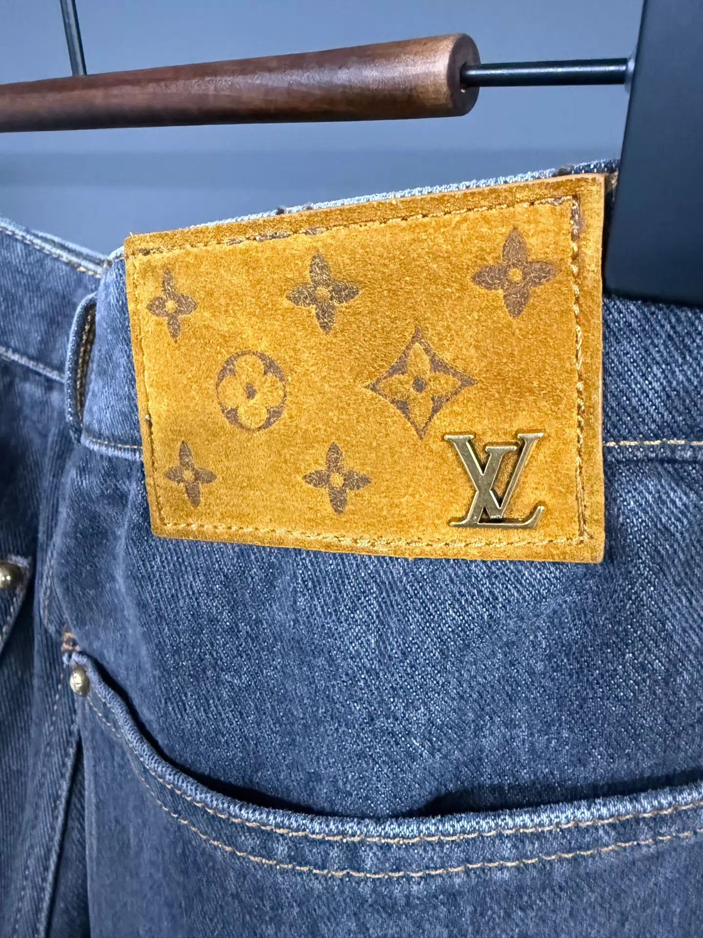 Louis Vuitton LV Black & Gray Irregular Cut Jeans 36 99 New Size 26" / US 2 / IT 38 - 3 Thumbnail