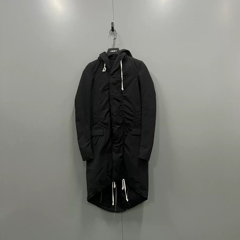 Rick Owens Rick Owens Black Hooded Zip Coat Size US XS / EU 42 / 0 - 1 Thumbnail